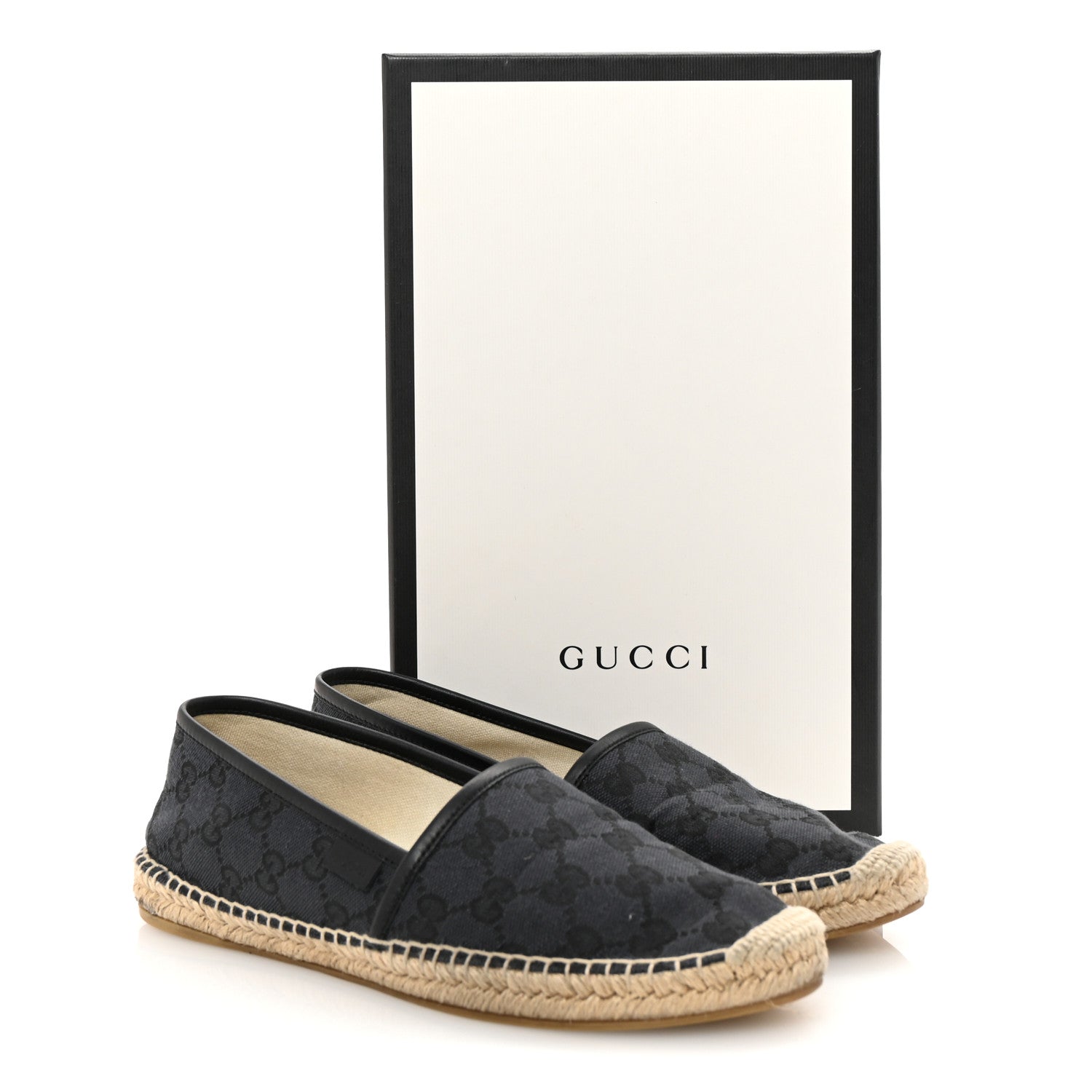 Monogram Espadrilles 38 Black