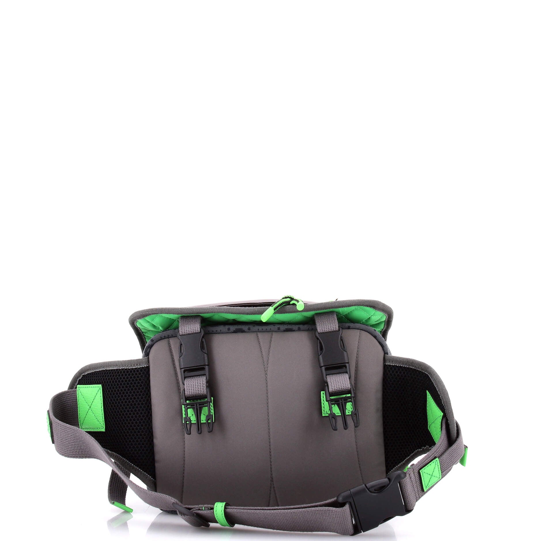 Buckle Flap Chest Strap Backpack GG Fabric with Rubber