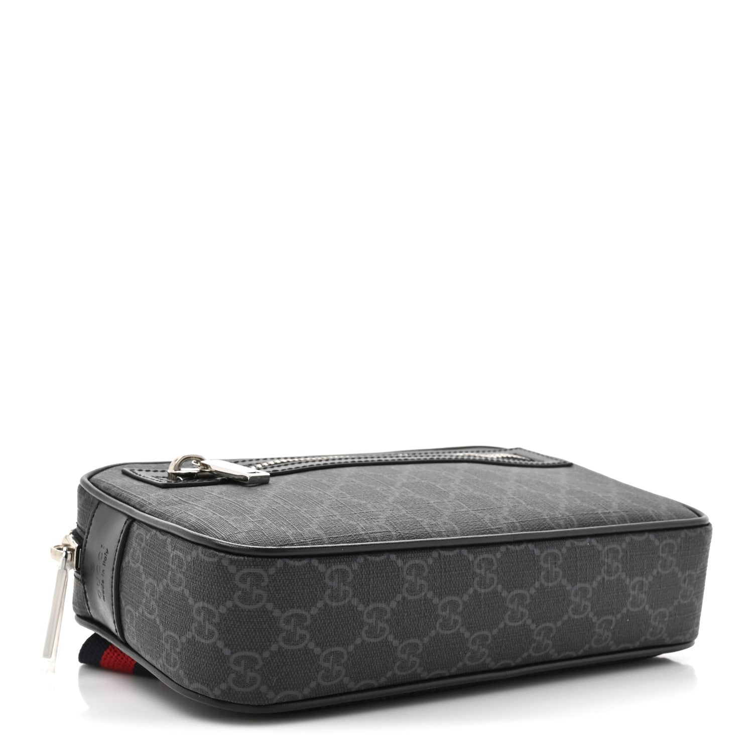 Soft GG Supreme Monogram Web Belt Bag Black Grey