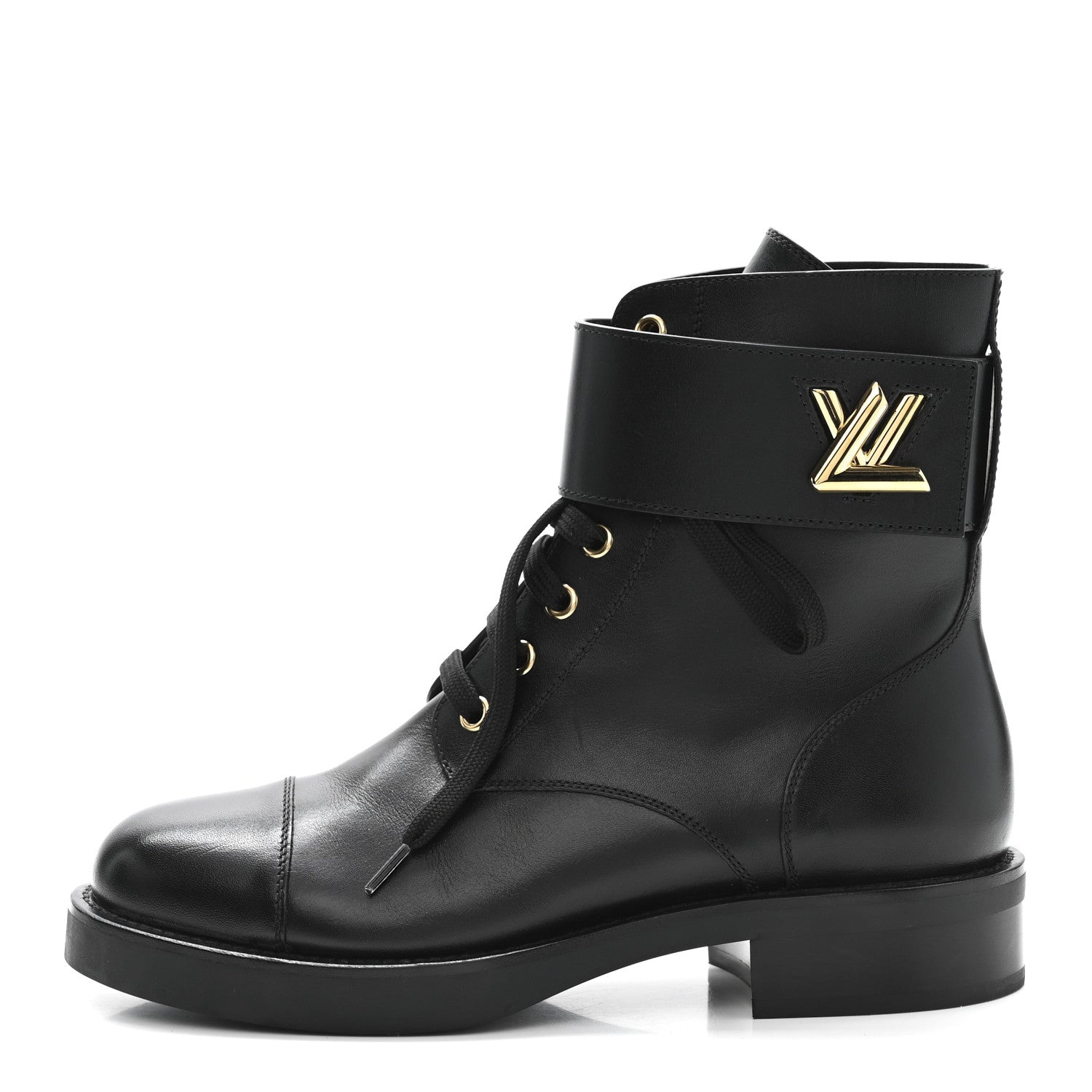 Calfskin Wonderland Flat Ranger Boots 37 Black