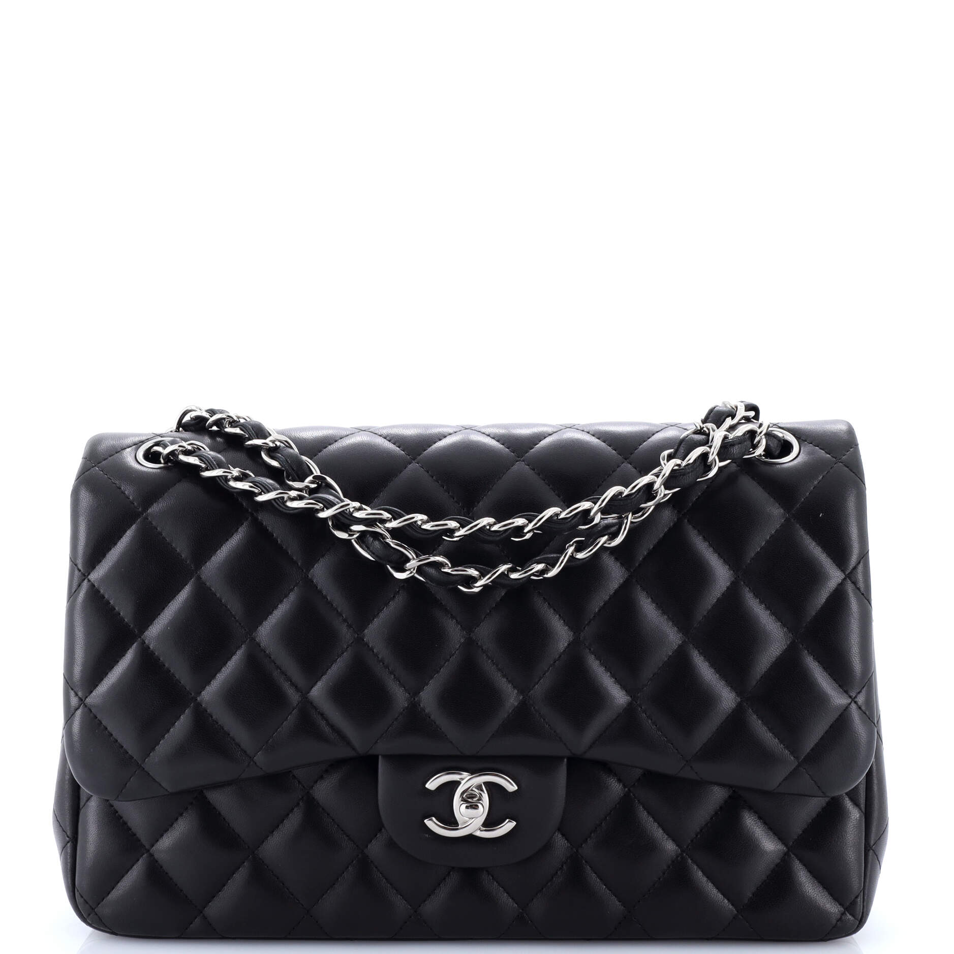 Classic Double Flap Bag Quilted Lambskin Jumbo
