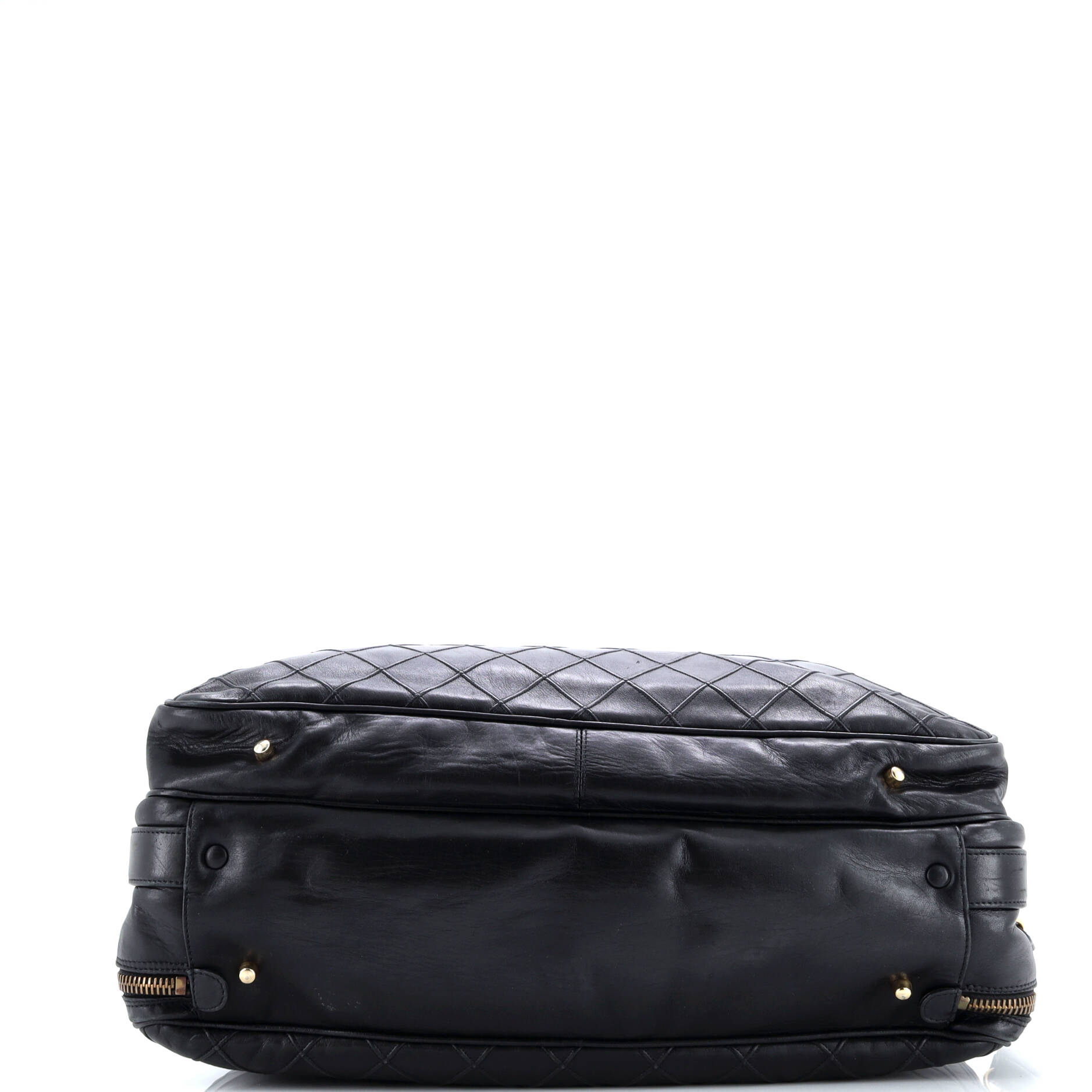 Vintage Diamond Stitch Weekender Quilted Leather Large
