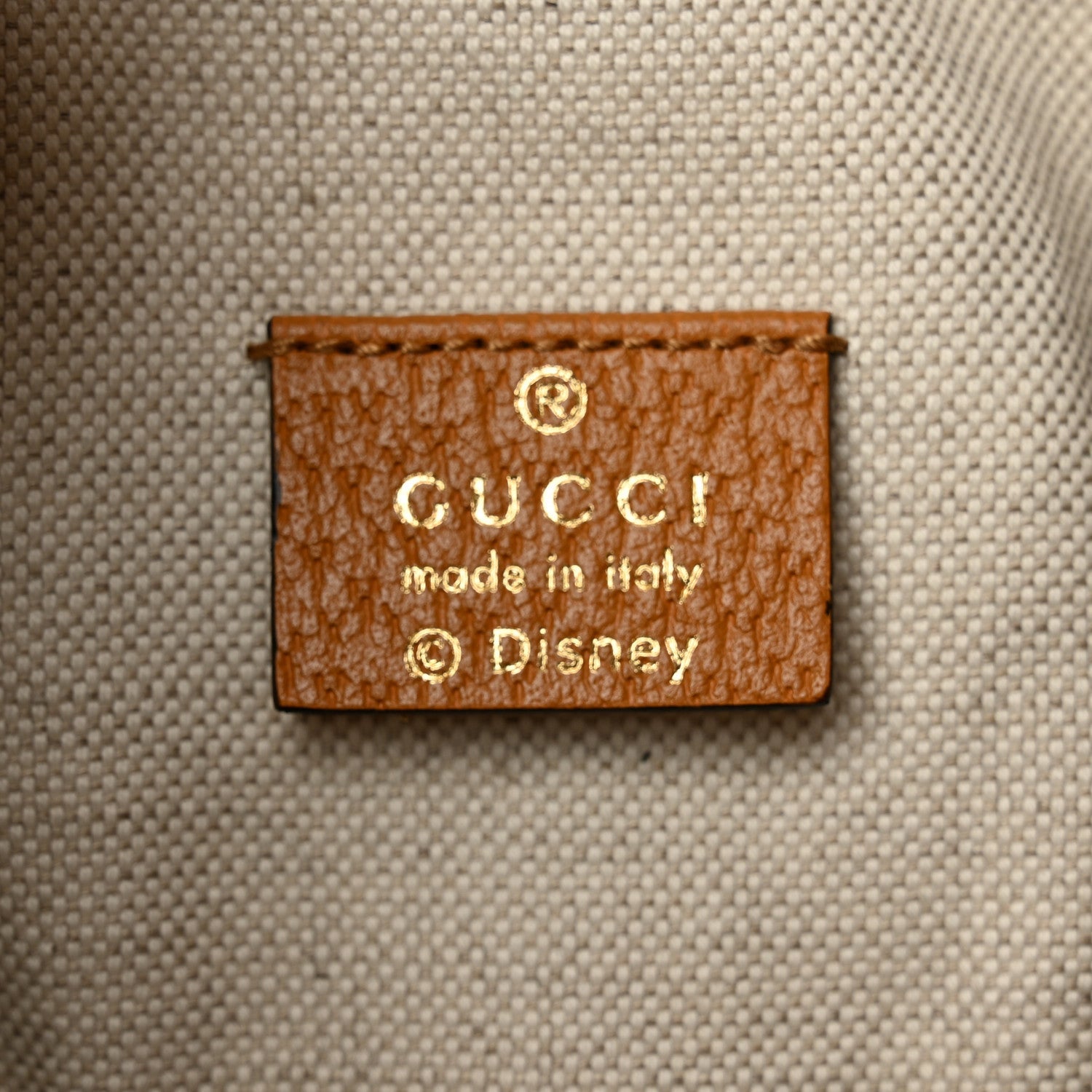 X DISNEY Mini Vintage GG Supreme Monogram Mickey Mouse Medium Backpack Beige Vintage Sun Oil