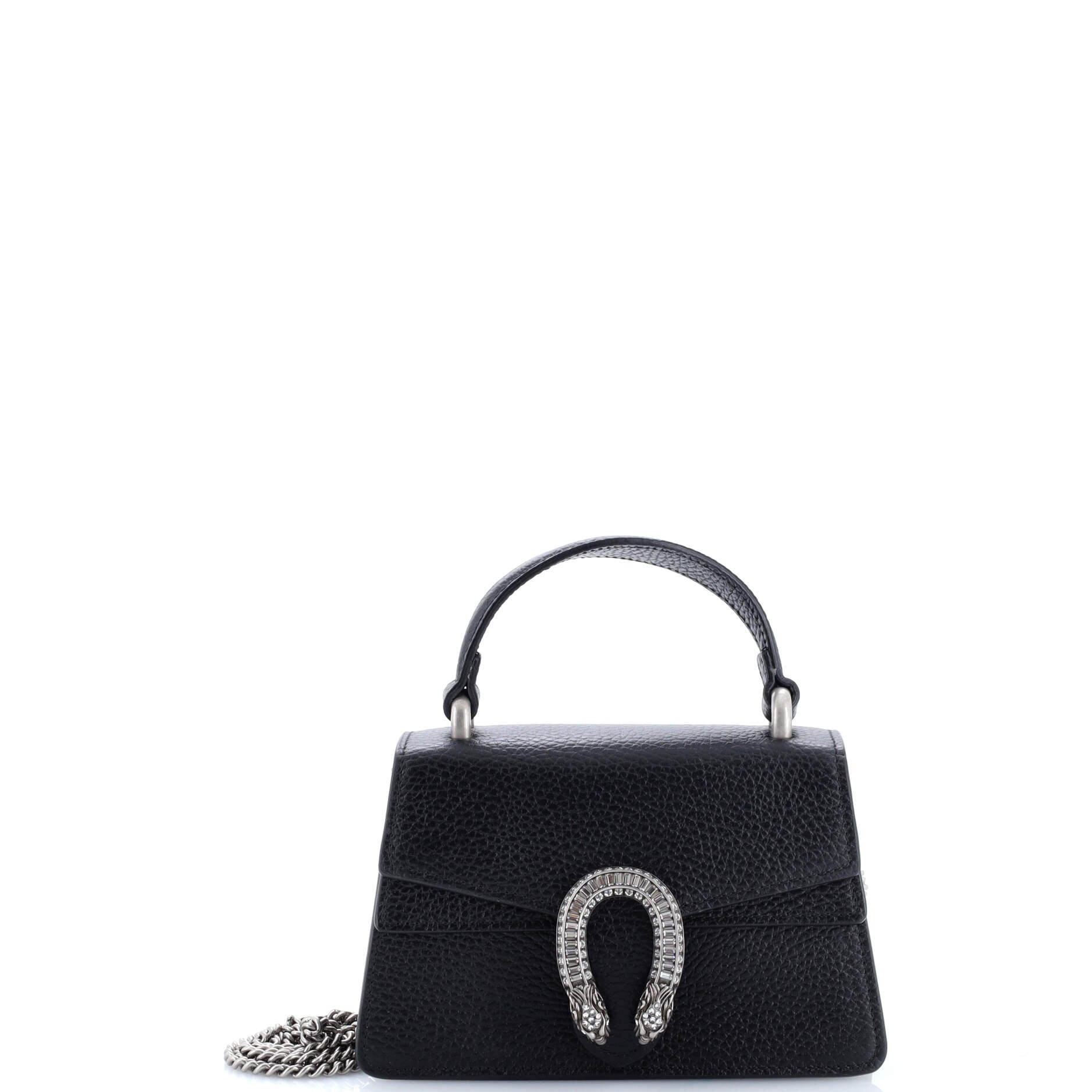 Dionysus Top Handle Bag Leather with Crystals Mini