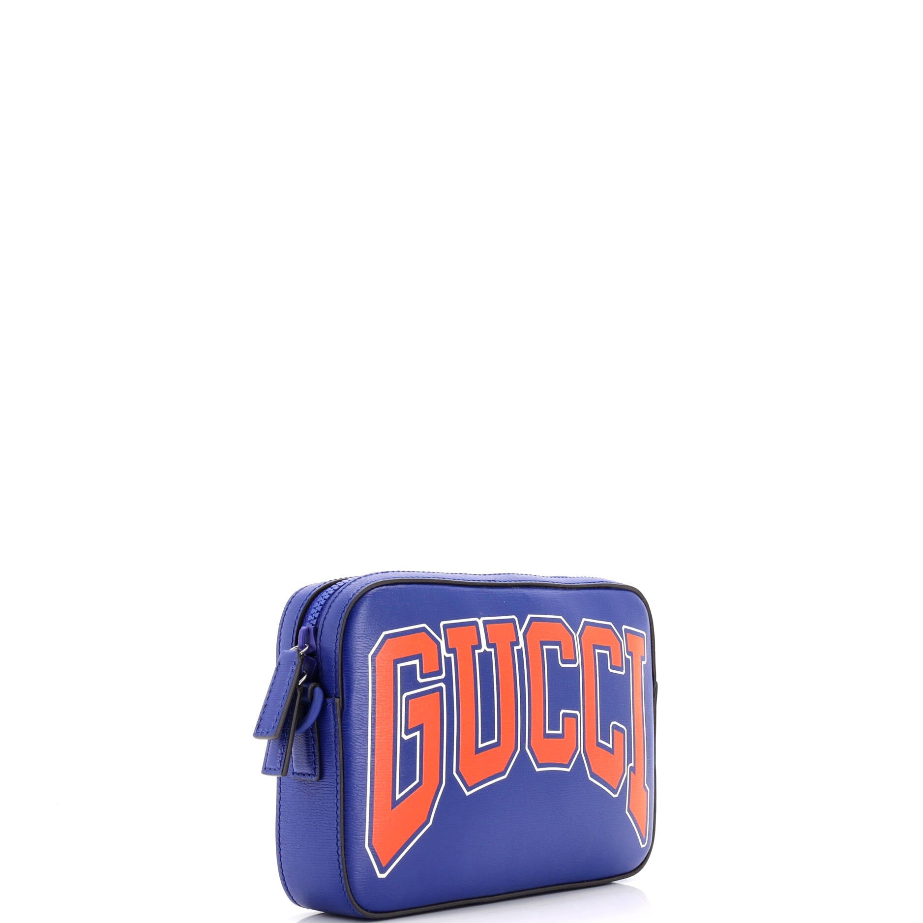 NY Dragons Camera Crossbody Bag Printed Leather Small
