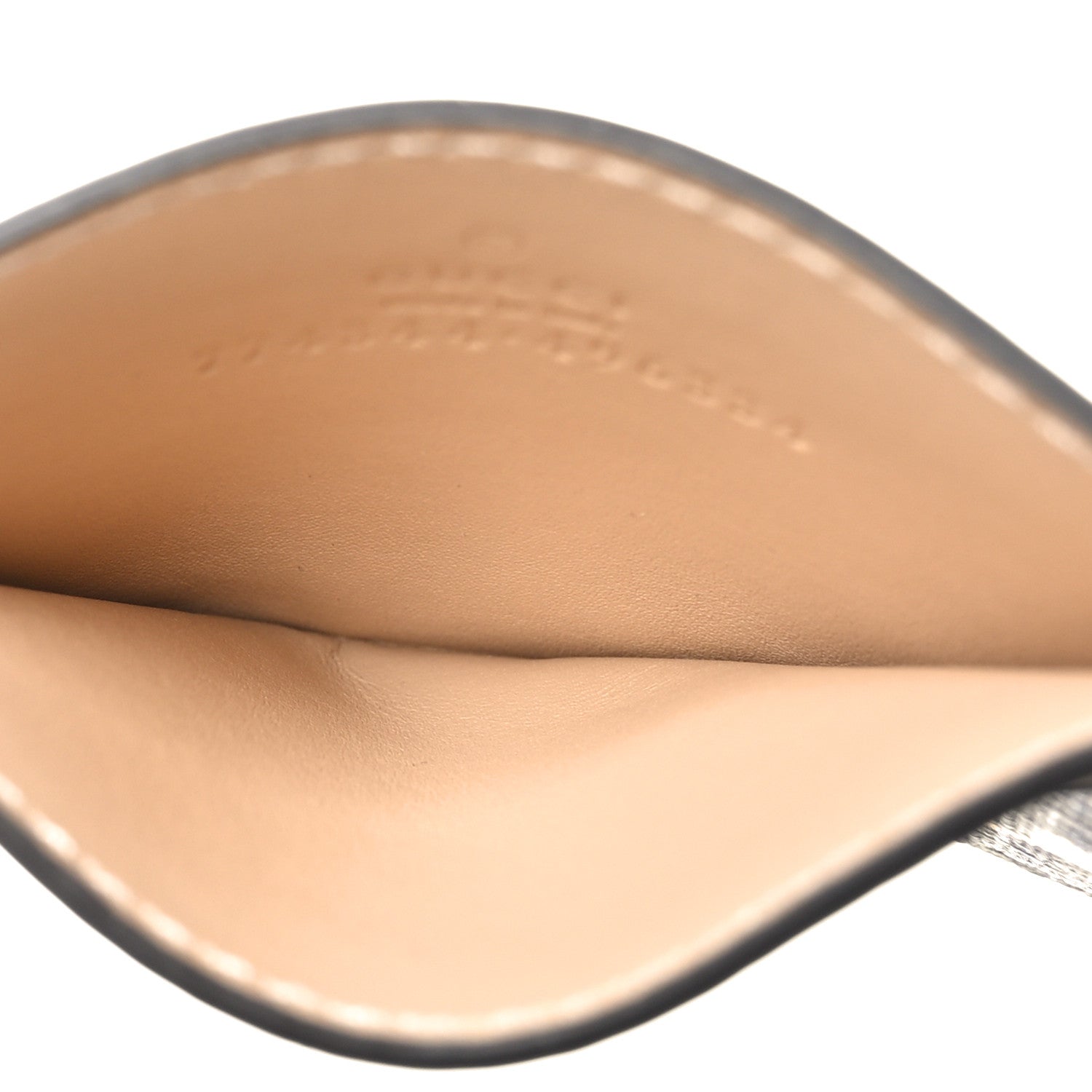 GG Supreme Monogram Horsebit Card Holder Beige