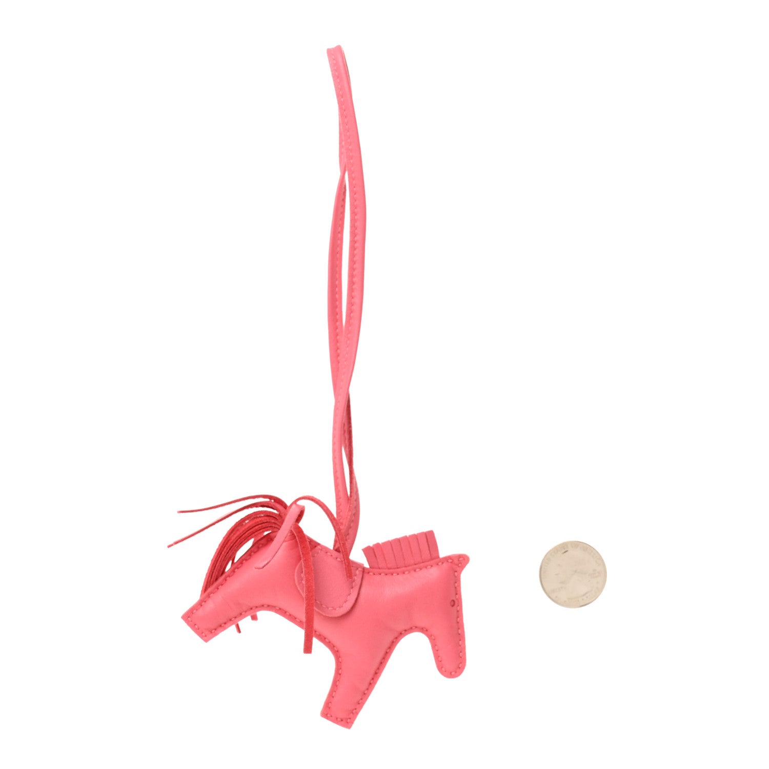 Milo Lambskin Grigri Rodeo Horse Bag Charm PM Rose Azalee
