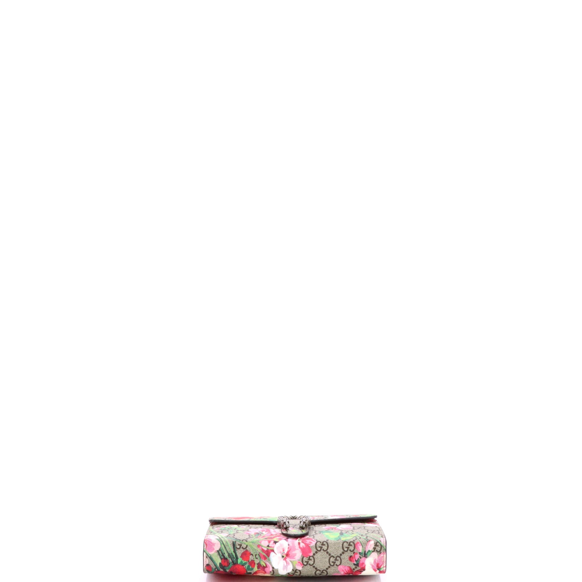 Dionysus Chain Wallet Blooms Print GG Coated Canvas Small