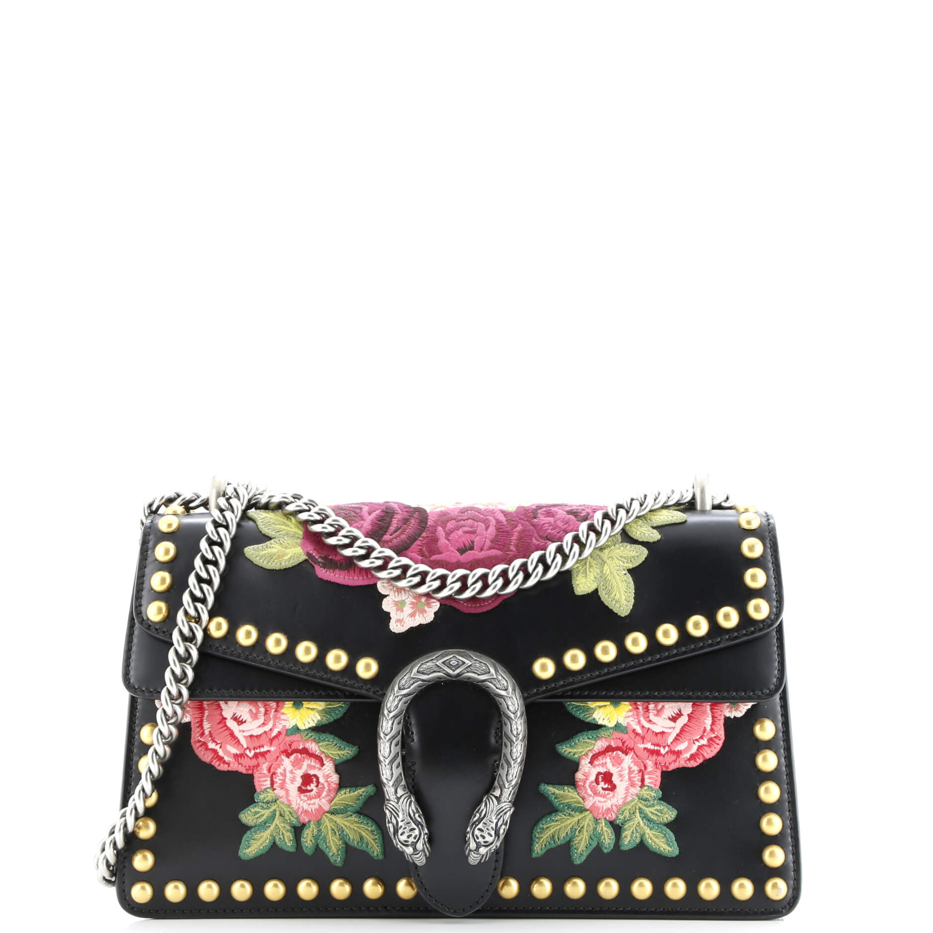 Dionysus Bag Embroidered Studded Leather Small