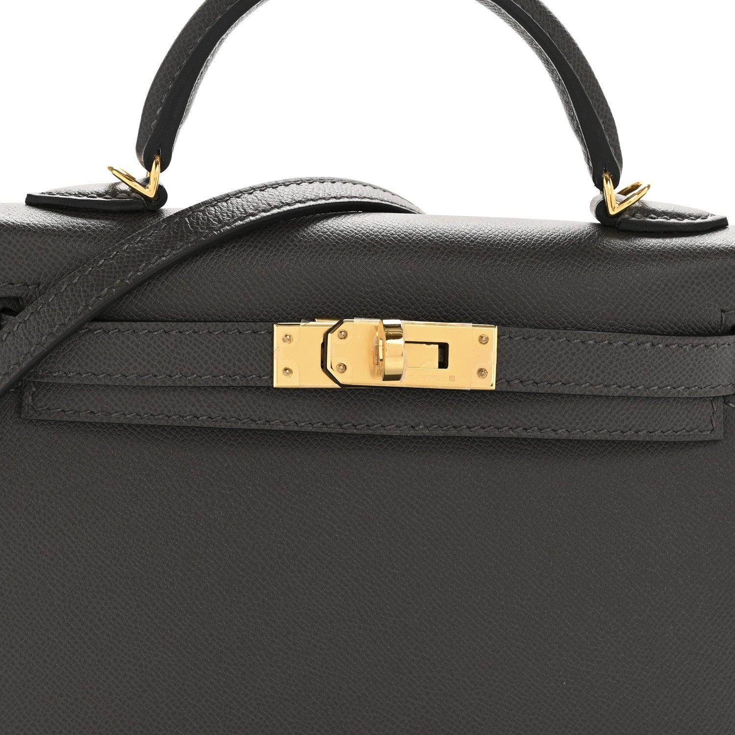 Madame Calfskin Mini Kelly Sellier 20 Graphite