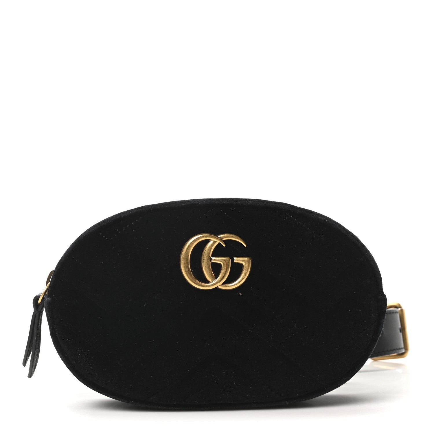 Velvet Matelasse GG Marmont Belt Bag 85 34 Black