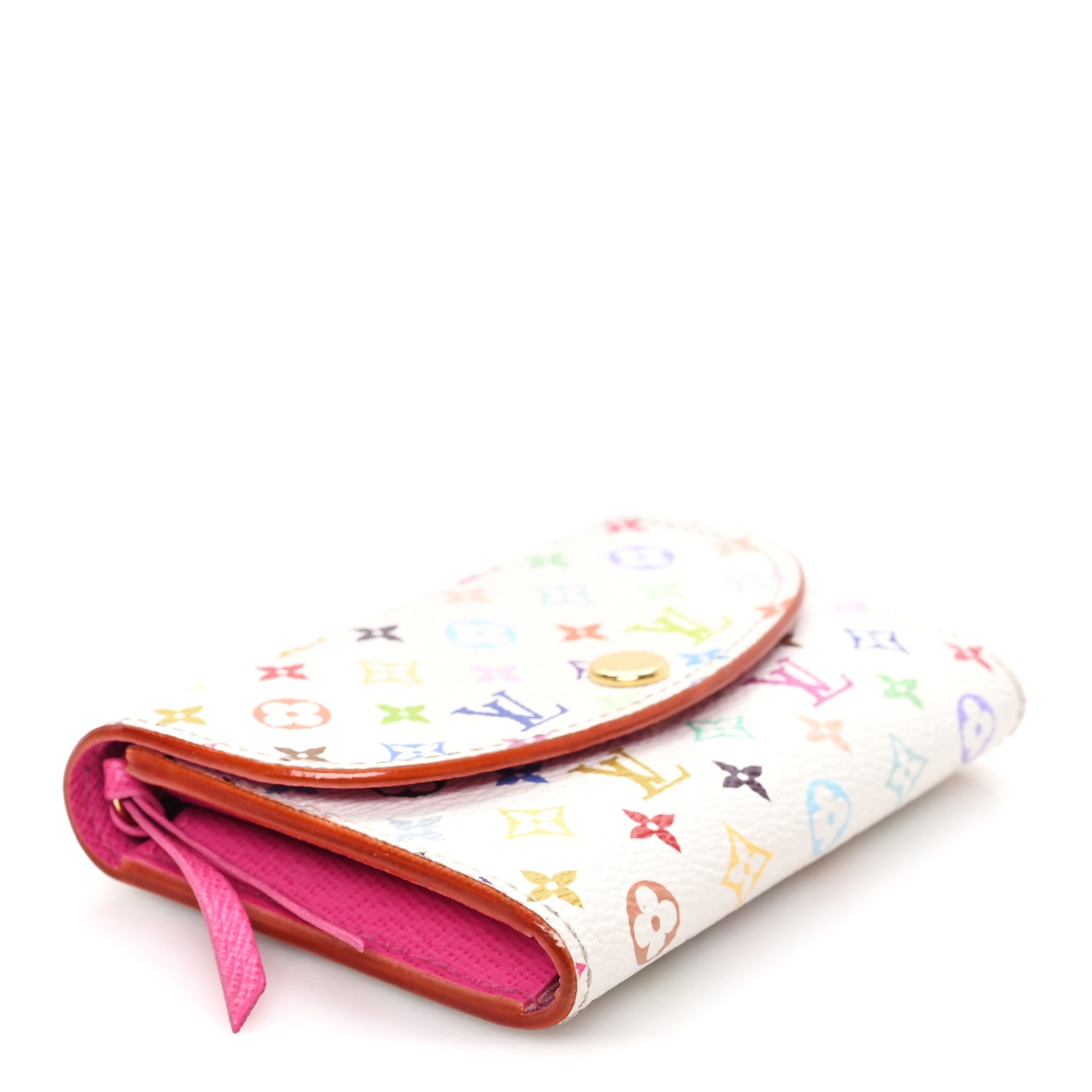 LV X TM Monogram Multicolor Rosalie Coin Purse White Kawaii Pink