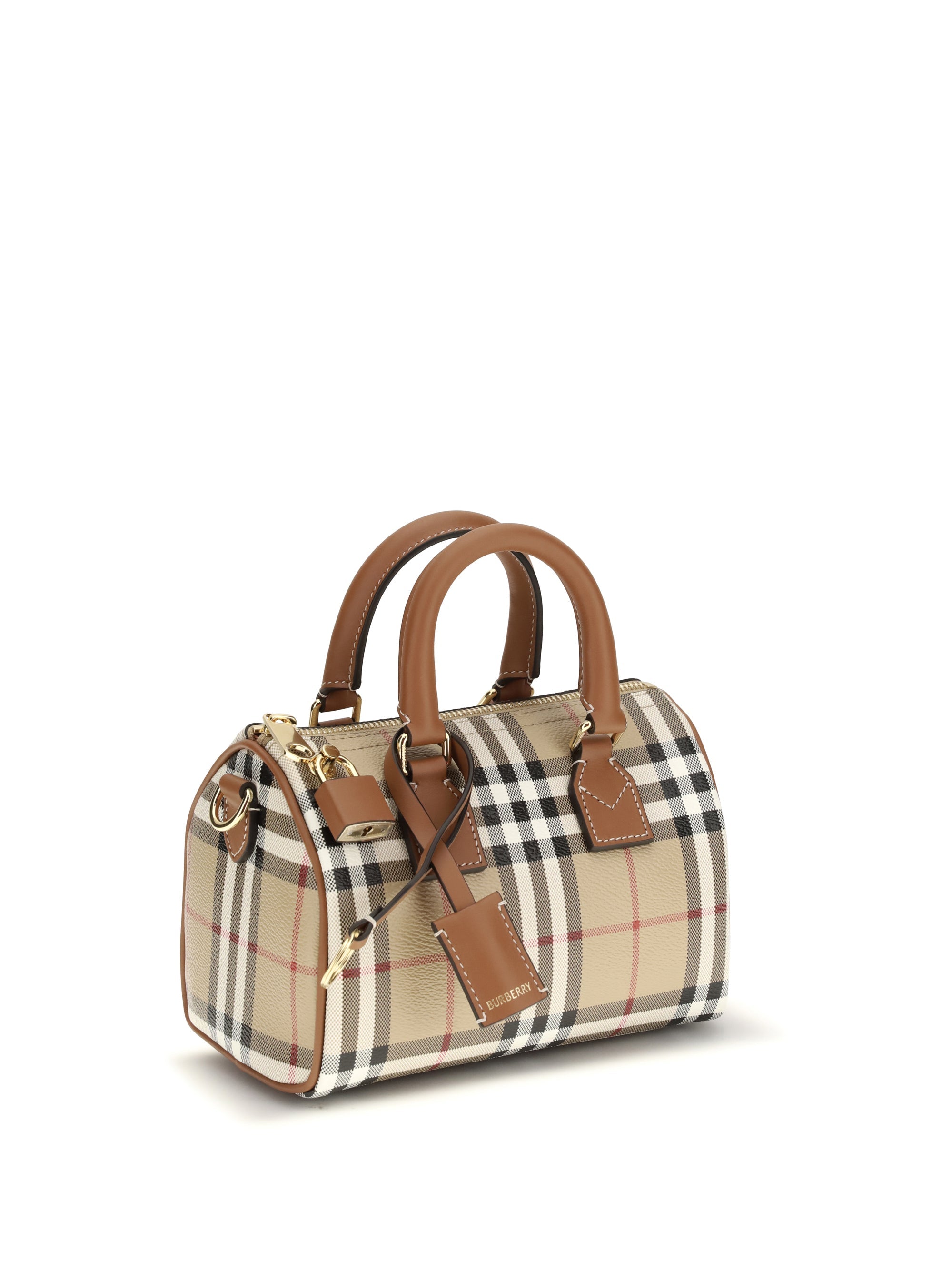 mini check bowling handbag