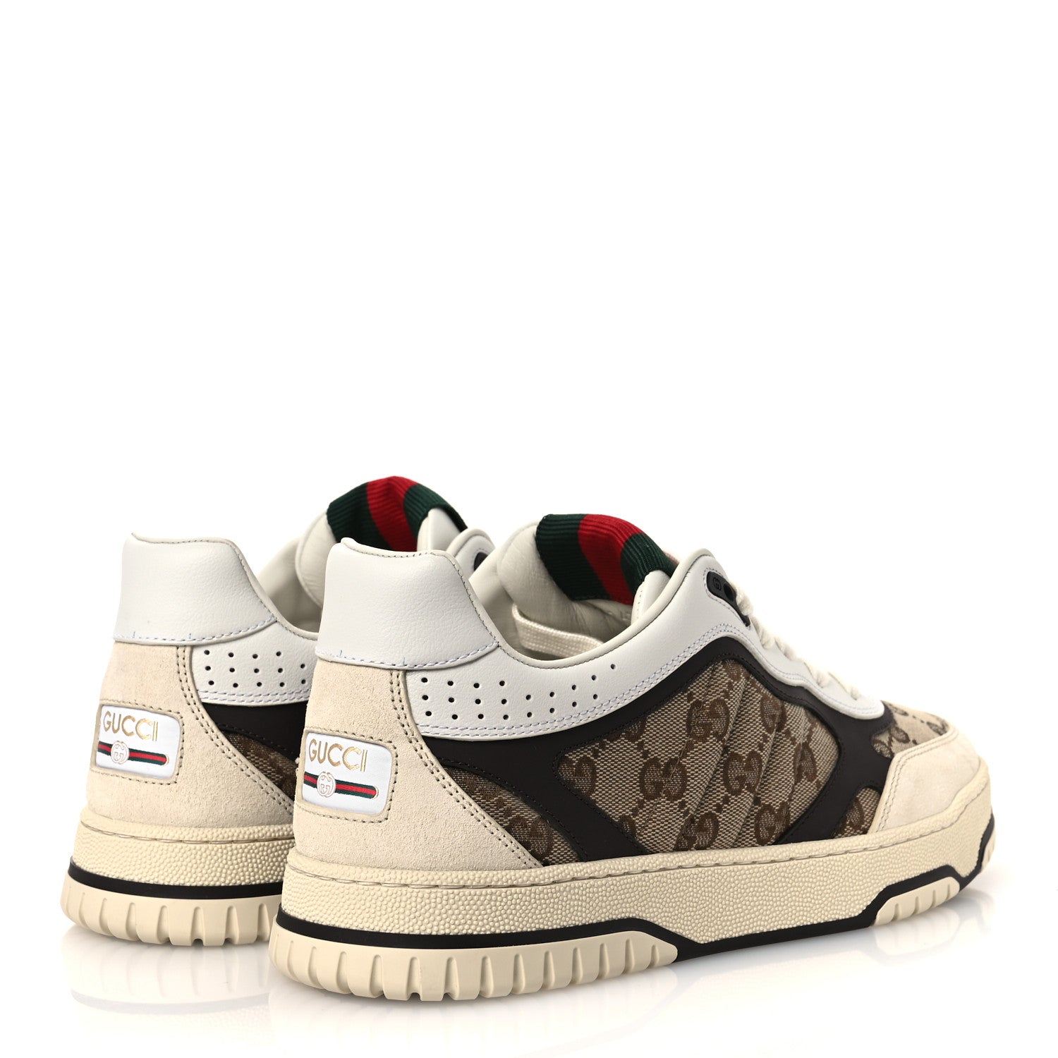 Monogram Suede Re-Web Sneakers 6 Ivory Beige Ebony