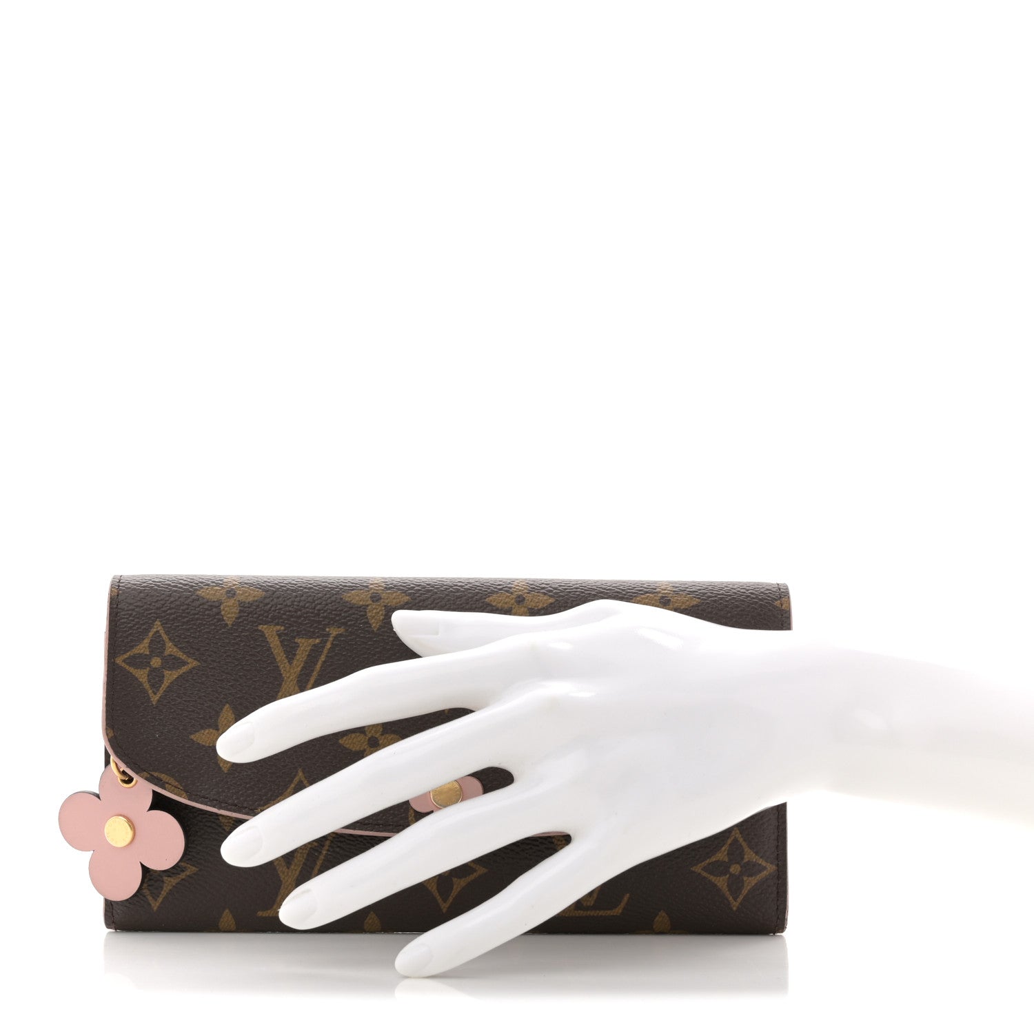 Monogram Bloom Flower Emilie Wallet Fuchsia