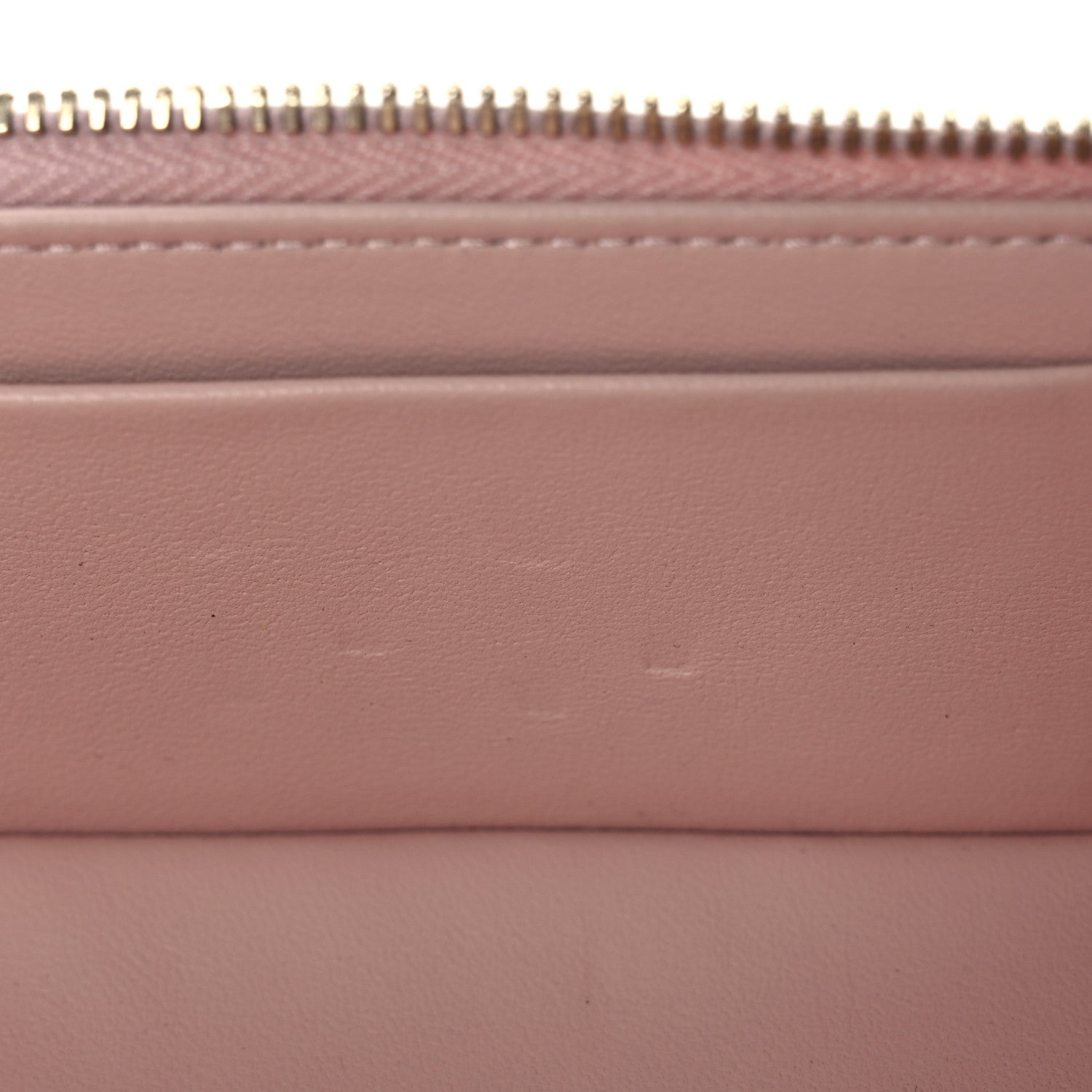 Shiny Lambskin Quilted Top Handle Vanity Case With Chain Pink