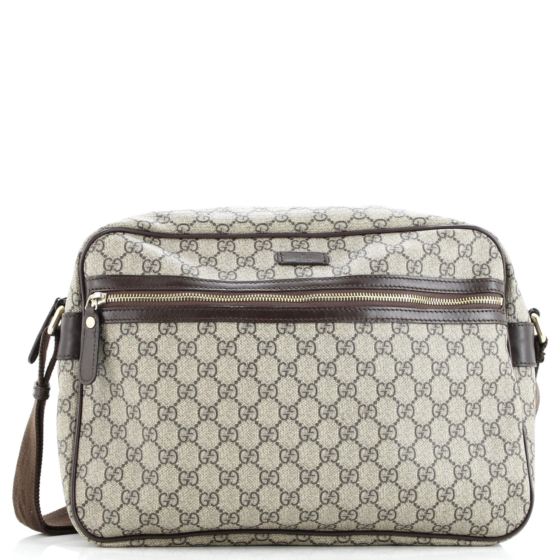 Front Zip Camera Bag GG Coated Canvas Large