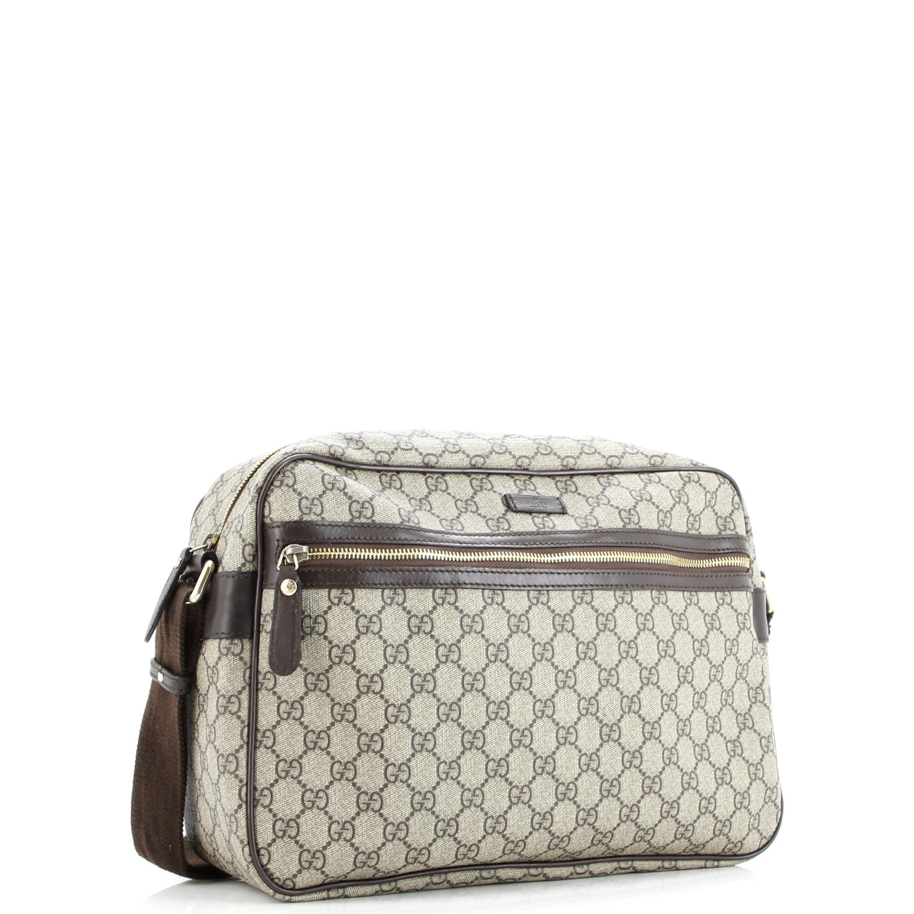 Front Zip Camera Bag GG Coated Canvas Large