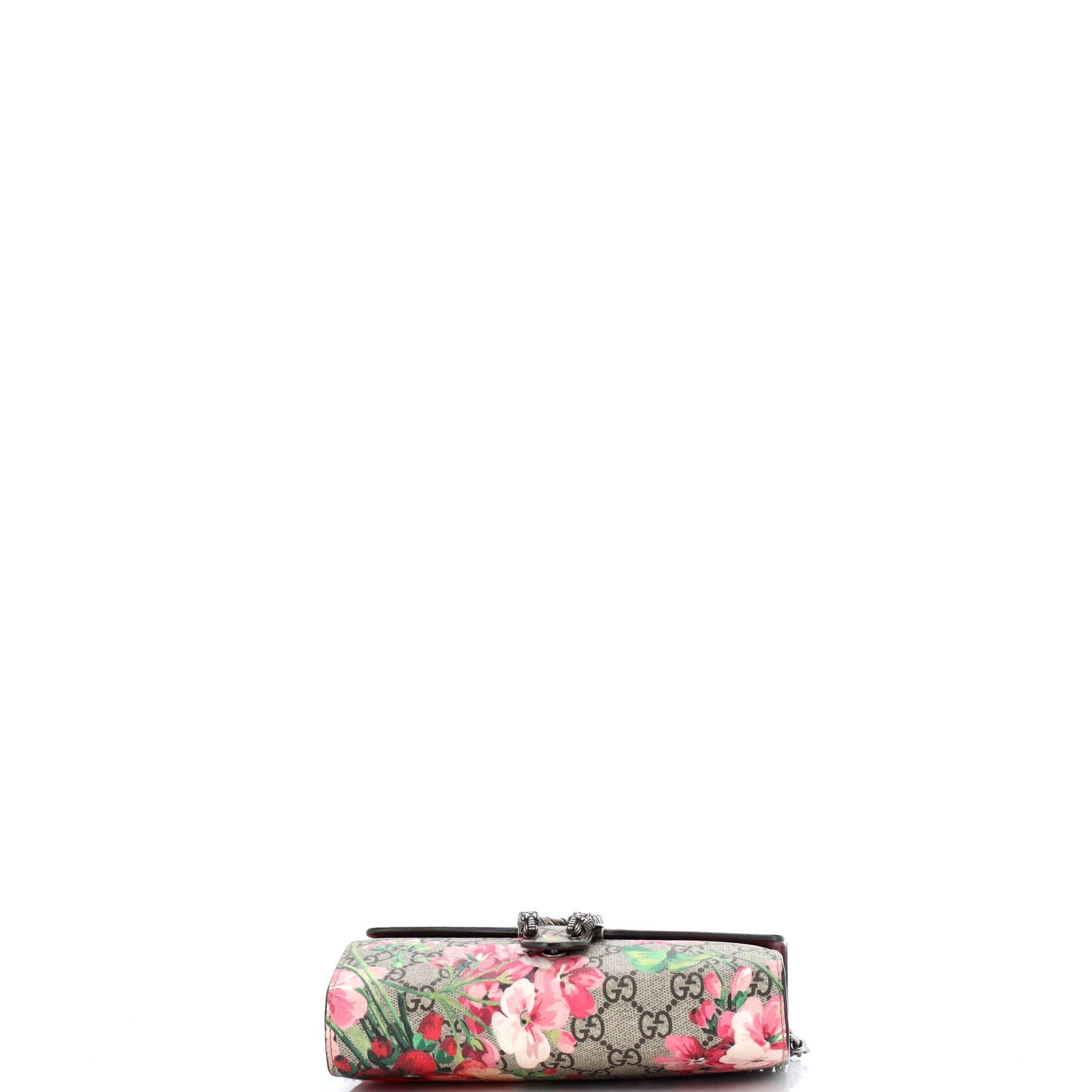 Dionysus Chain Wallet Blooms Print GG Coated Canvas Small