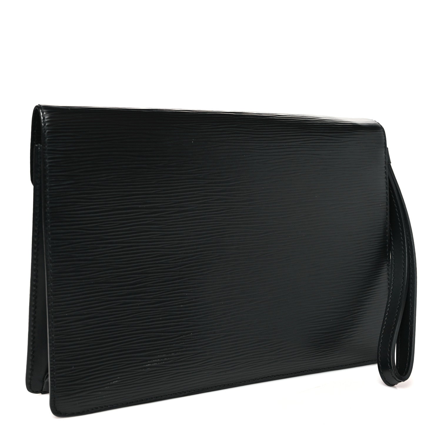 Epi Pochette Sellier Dragonne Clutch Black
