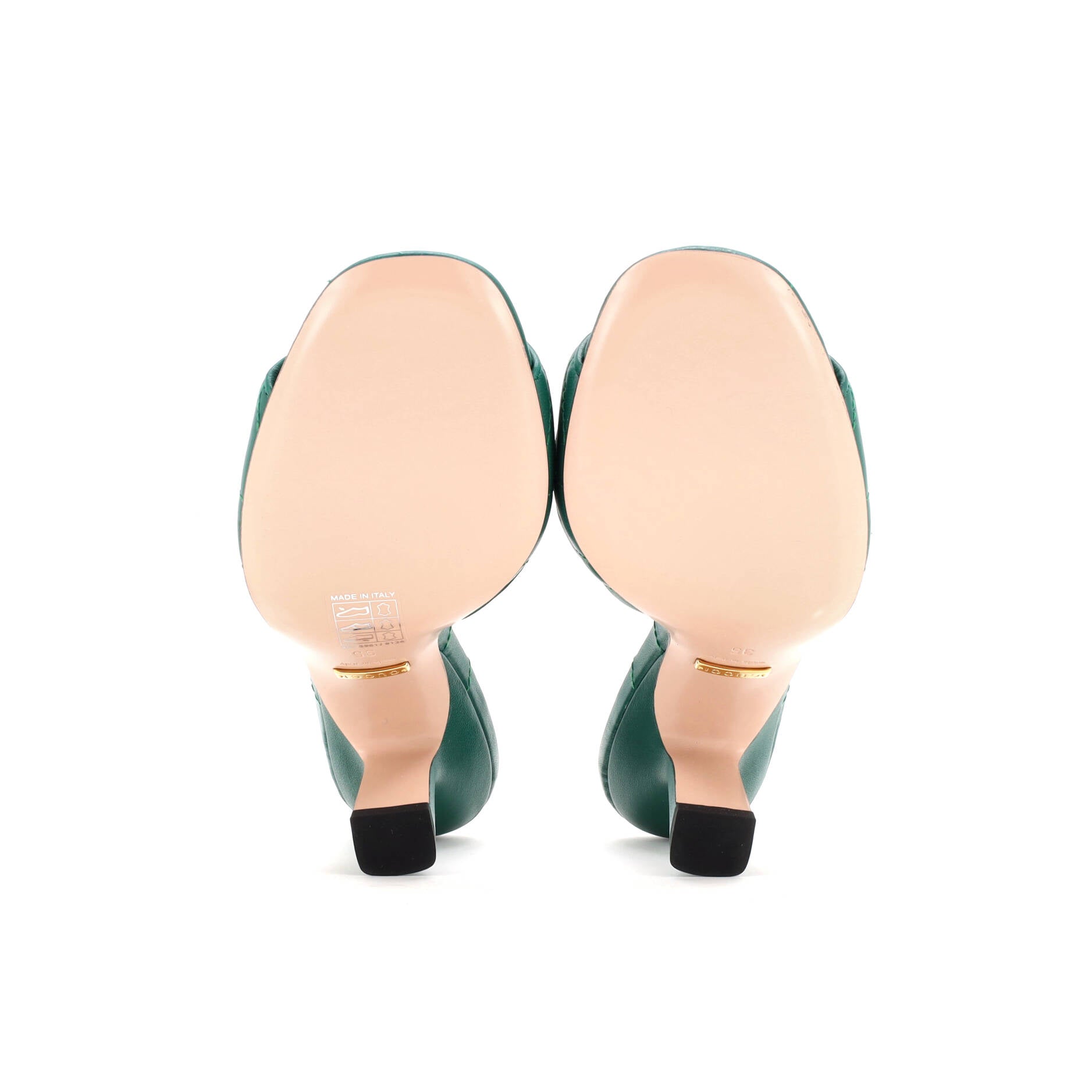 Women's Marmont Slide Heeled Sandals Matelasse Leather
