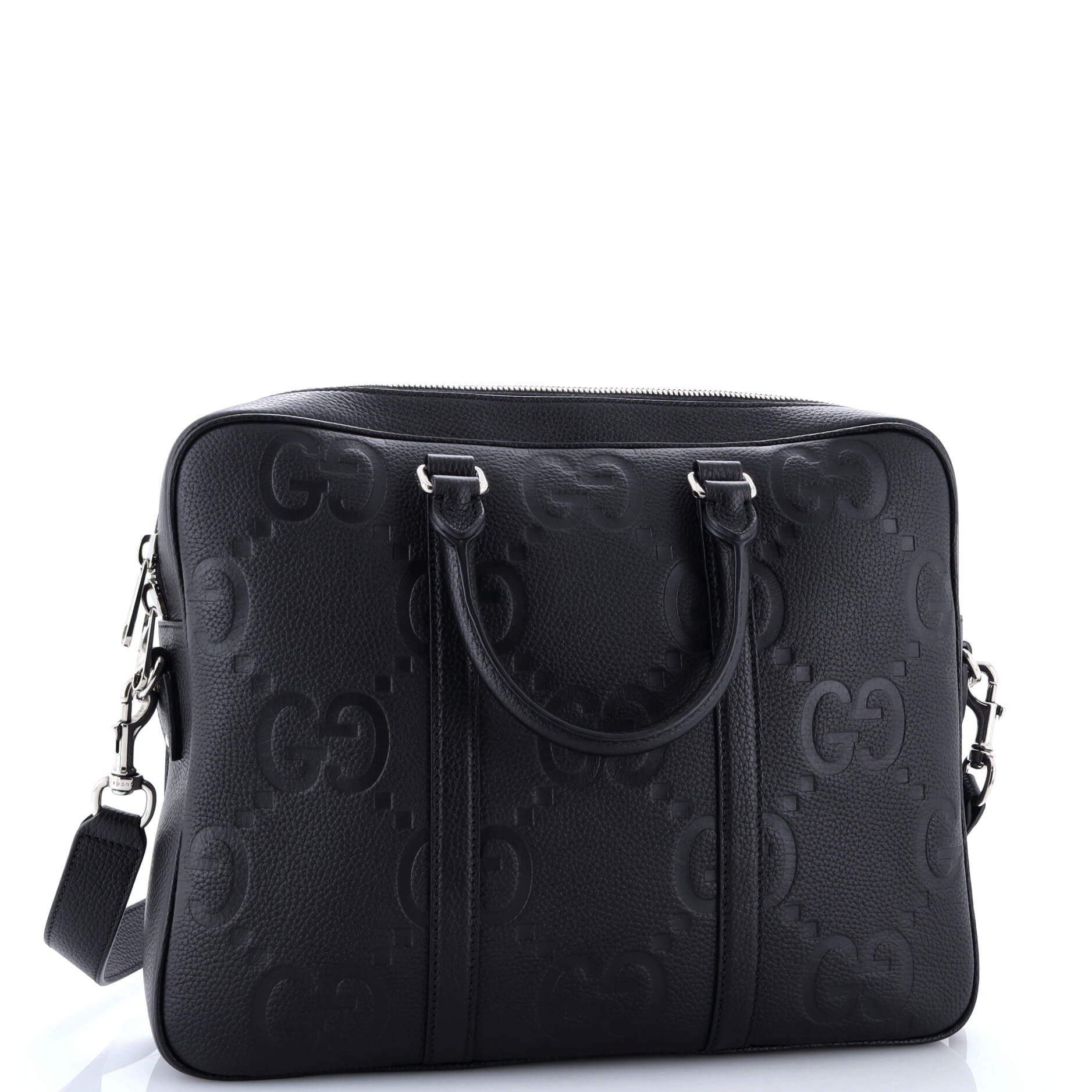 Convertible Briefcase Jumbo GG Embossed Leather