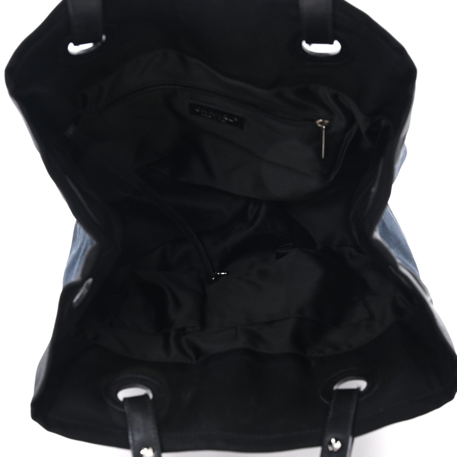 Lambskin Canvas CC Shopping Tote Black