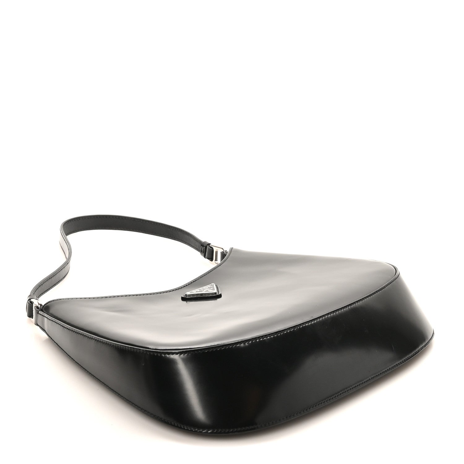 Spazzolato Cleo Shoulder Bag Black
