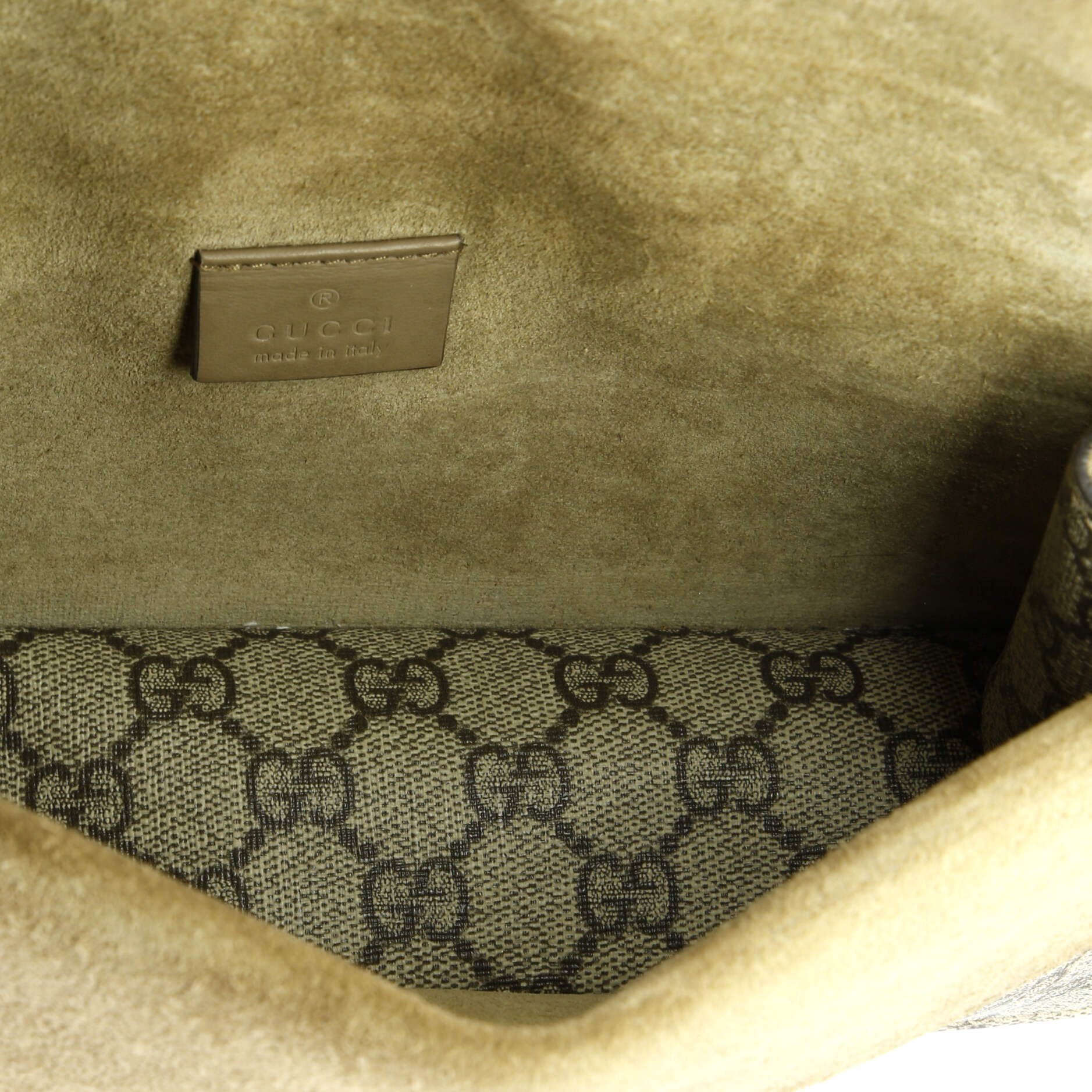Dionysus Bag GG Coated Canvas with Crystal Embellished Metal Small