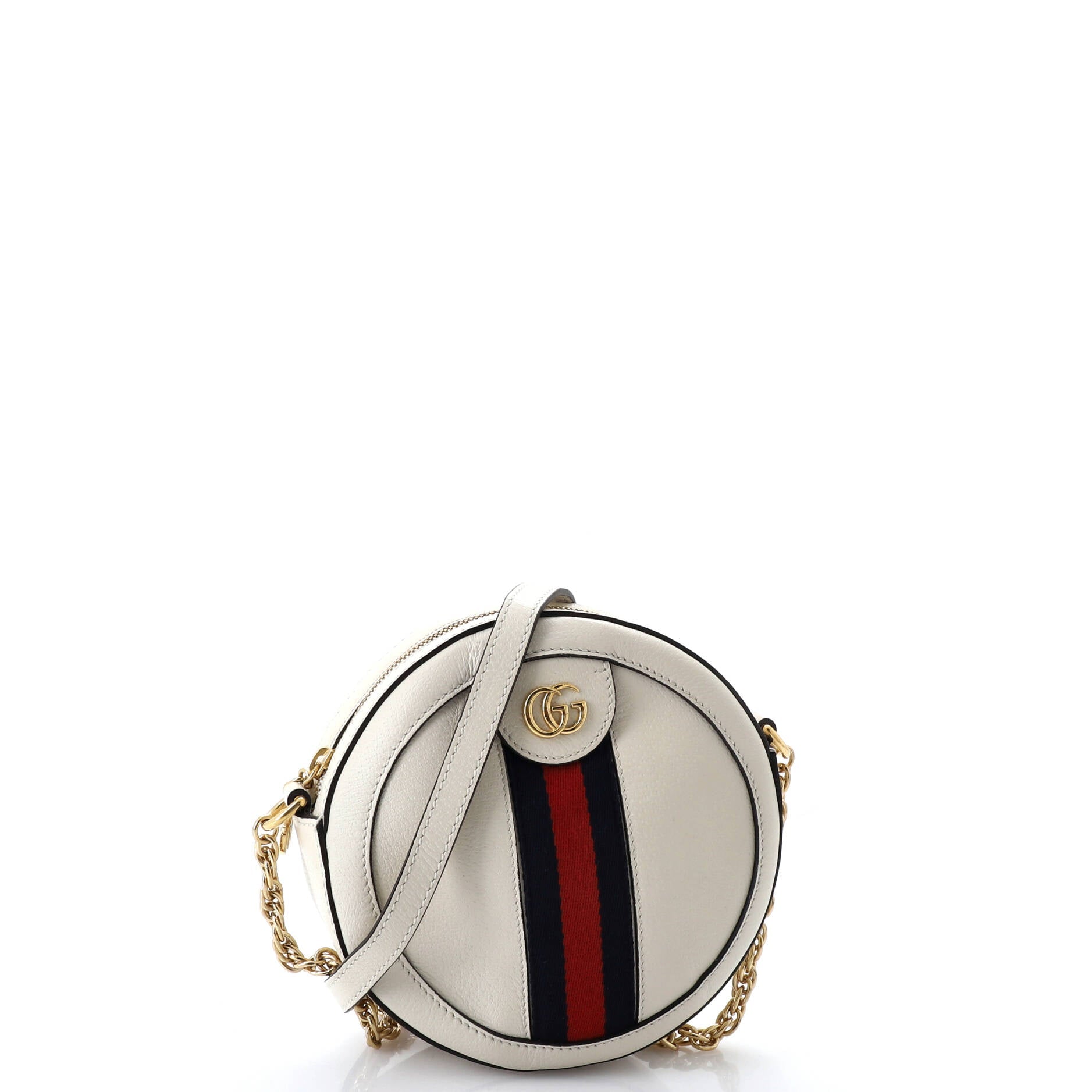 Ophidia Round Shoulder Bag Leather Mini