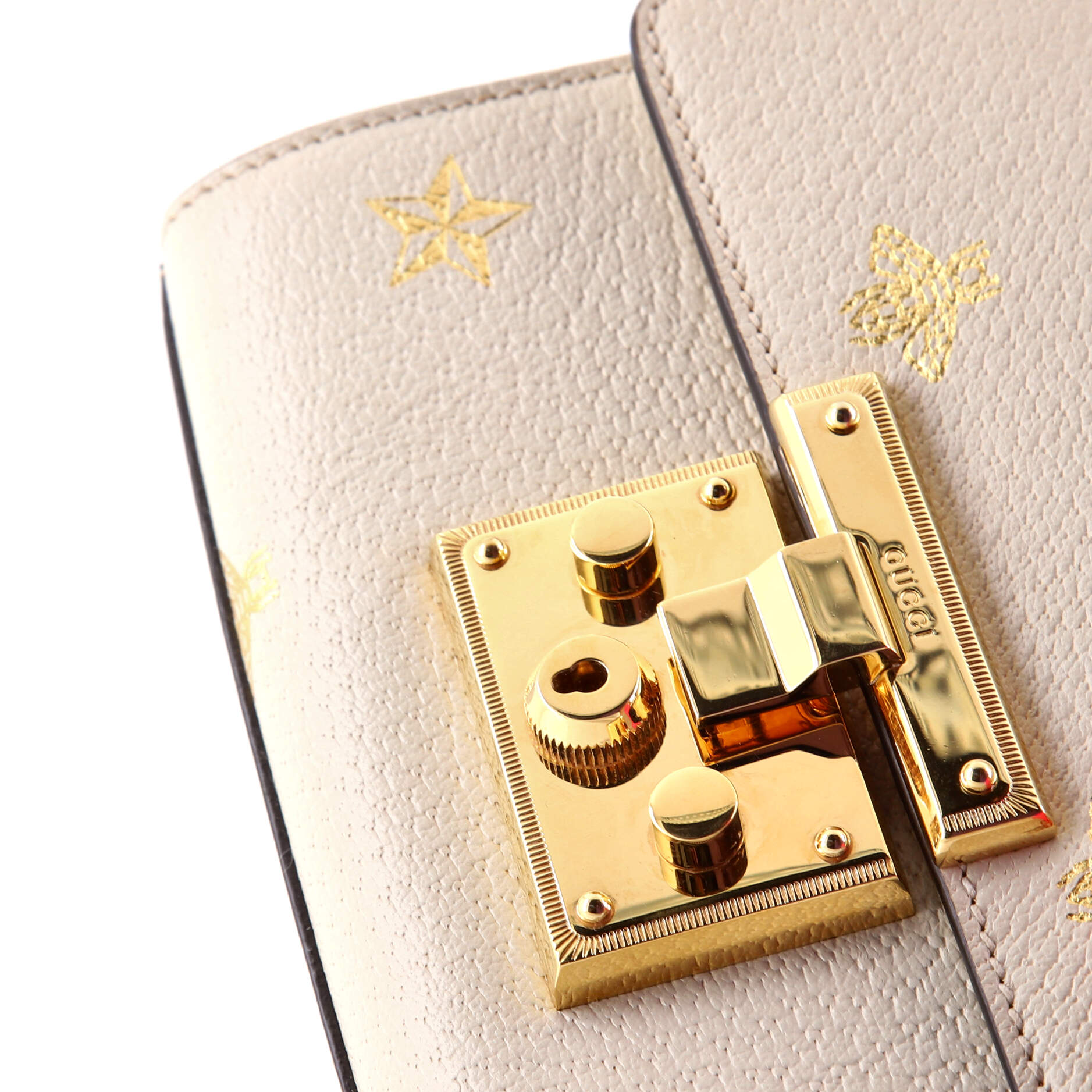Padlock Shoulder Bag Printed Leather Small