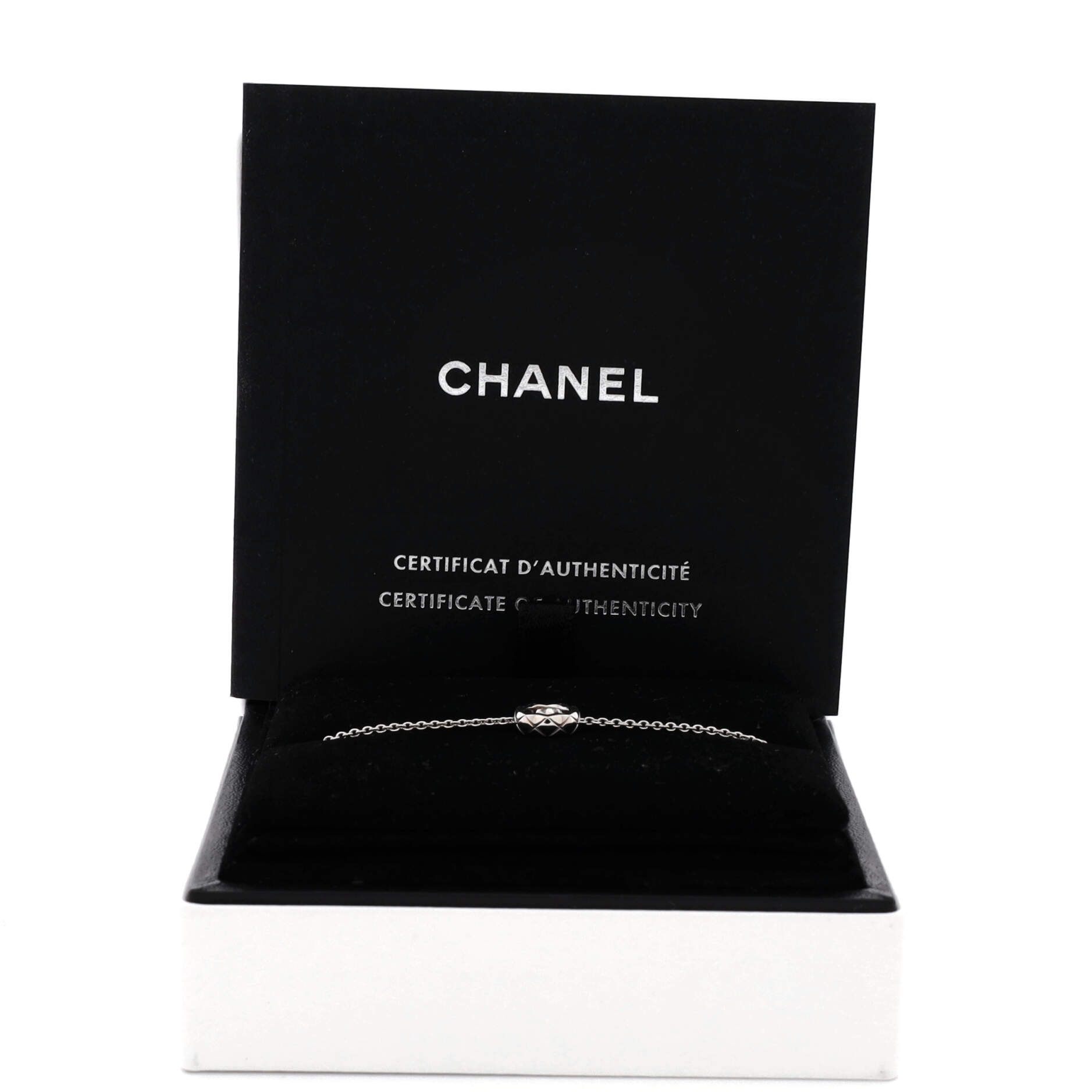 Coco Crush Letters Bracelet 18K White Gold with Diamond