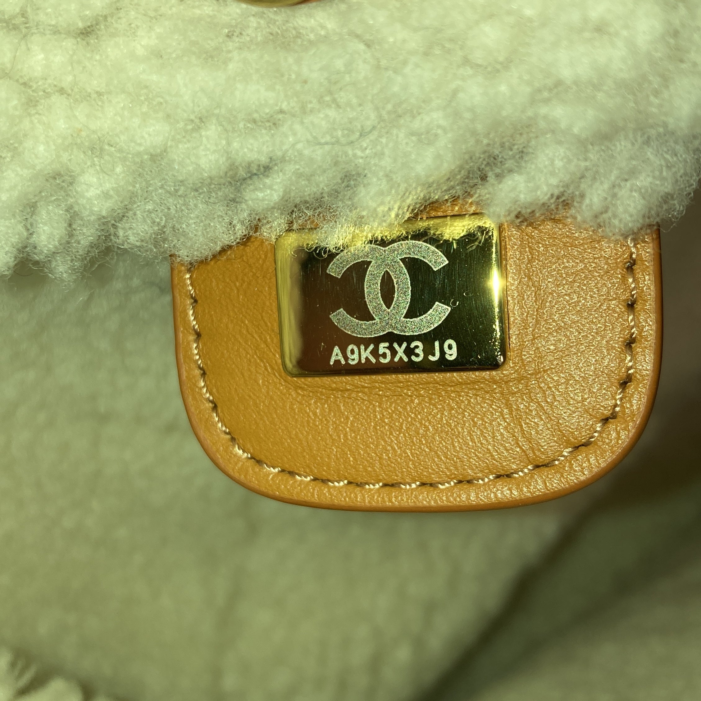 22 Chain Hobo Quilted Suede and Shearling Small