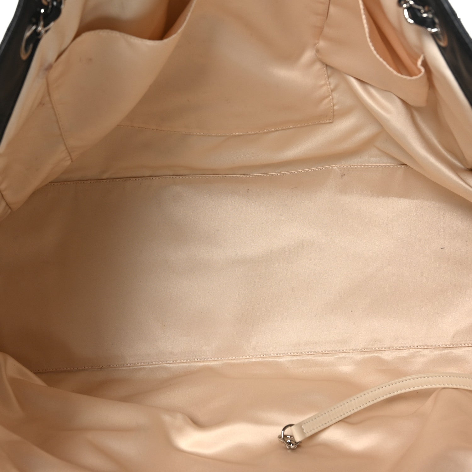 Lambskin Quilted Large East West Tote Black