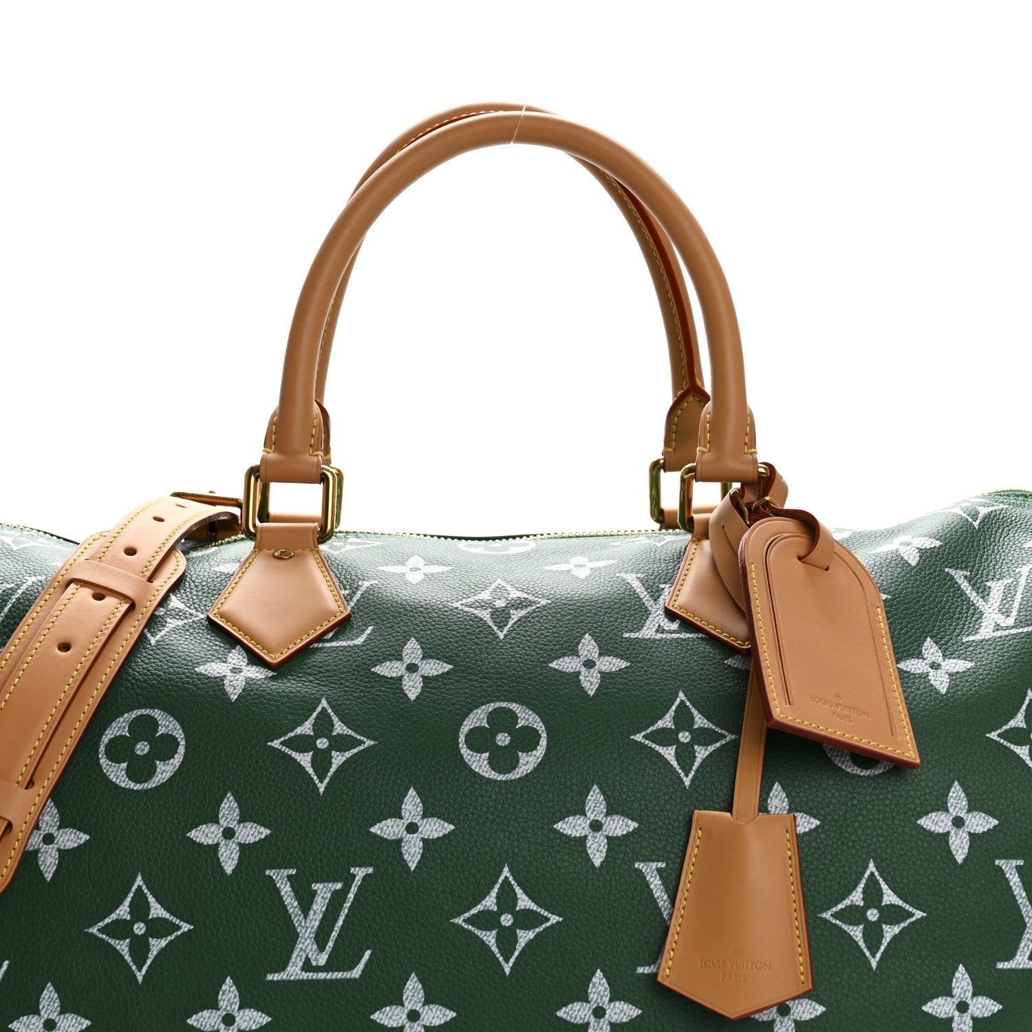 Calfskin Monogram Speedy P9 Bandouliere 50 Green