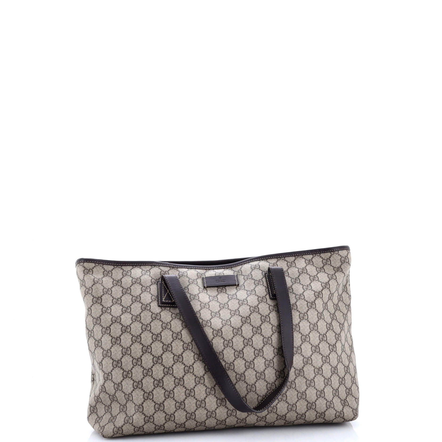 Plus Tote GG Coated Canvas with Leather Large