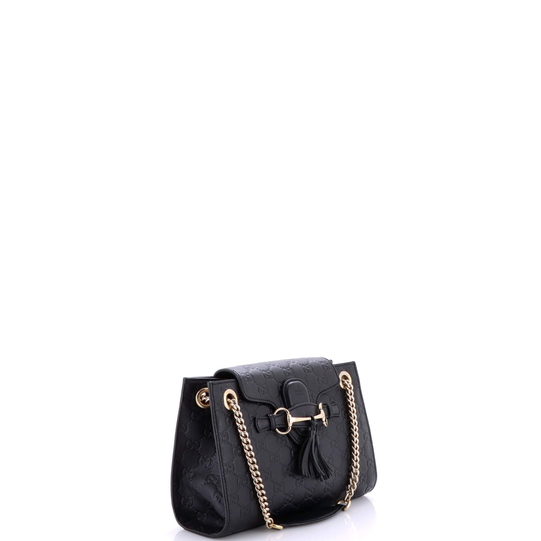 Emily Chain Flap Shoulder Bag Guccissima Leather Small