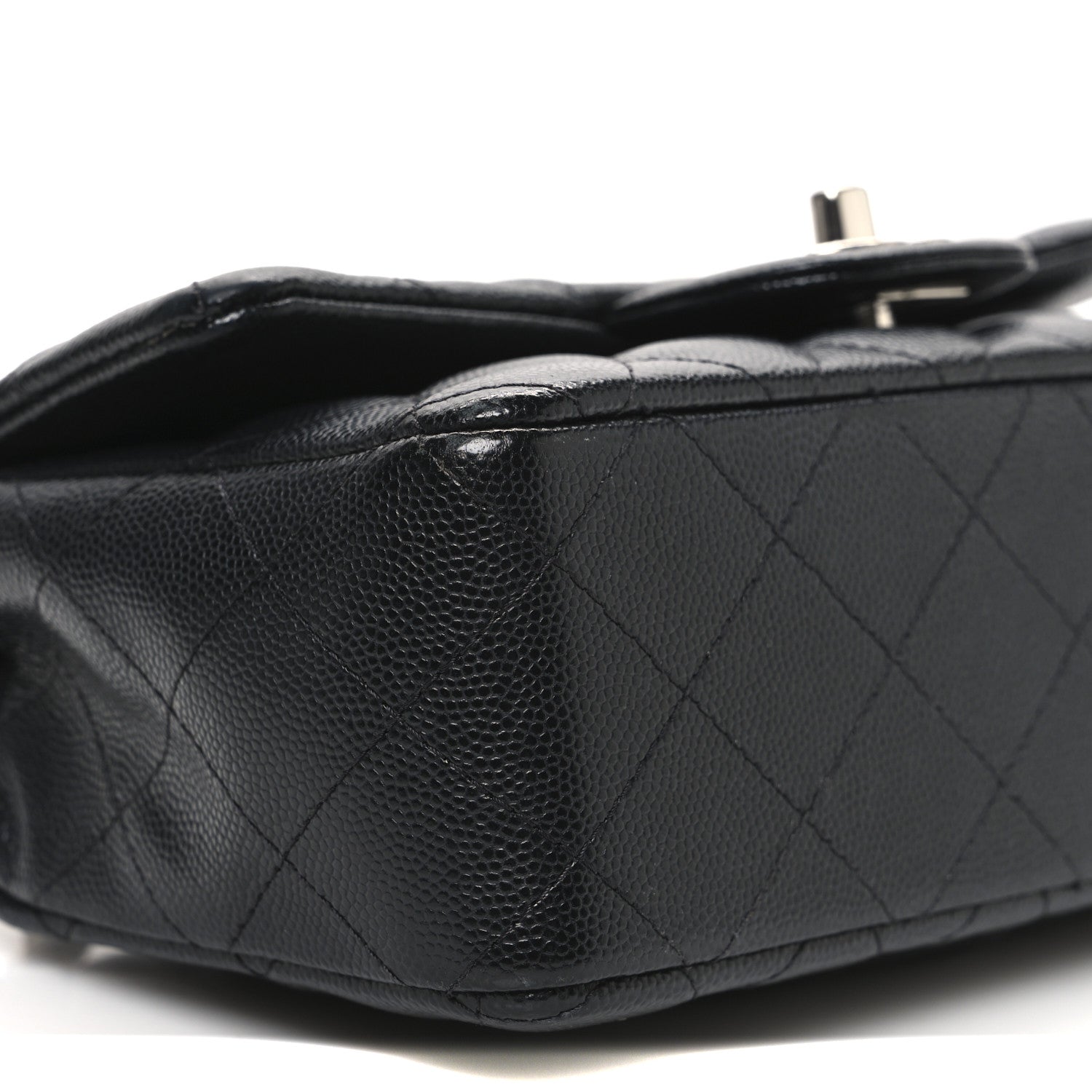 Caviar Quilted Mini Rectangular Flap Black