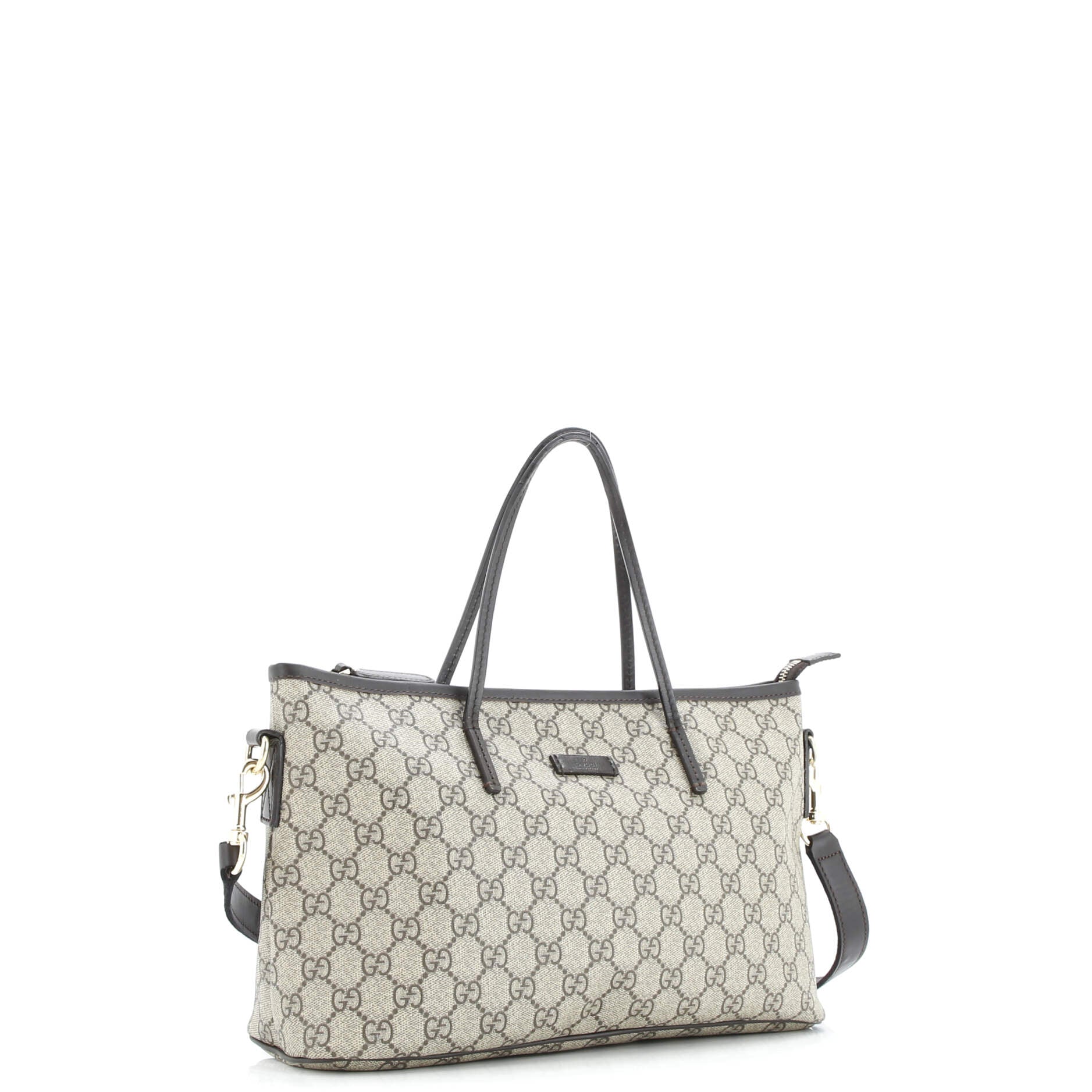 Convertible Zip Tote GG Coated Canvas with Leather Medium