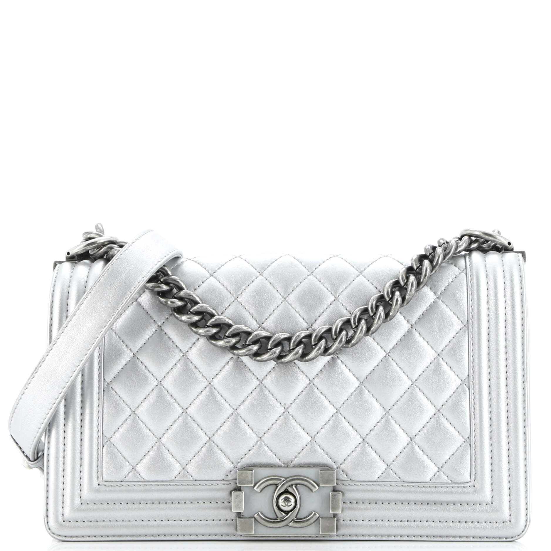 Boy Flap Bag Quilted Lambskin Old Medium