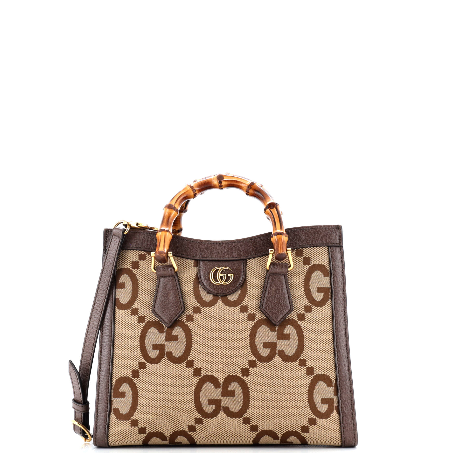 Diana NM Bamboo Handle Tote Jumbo GG Canvas Small