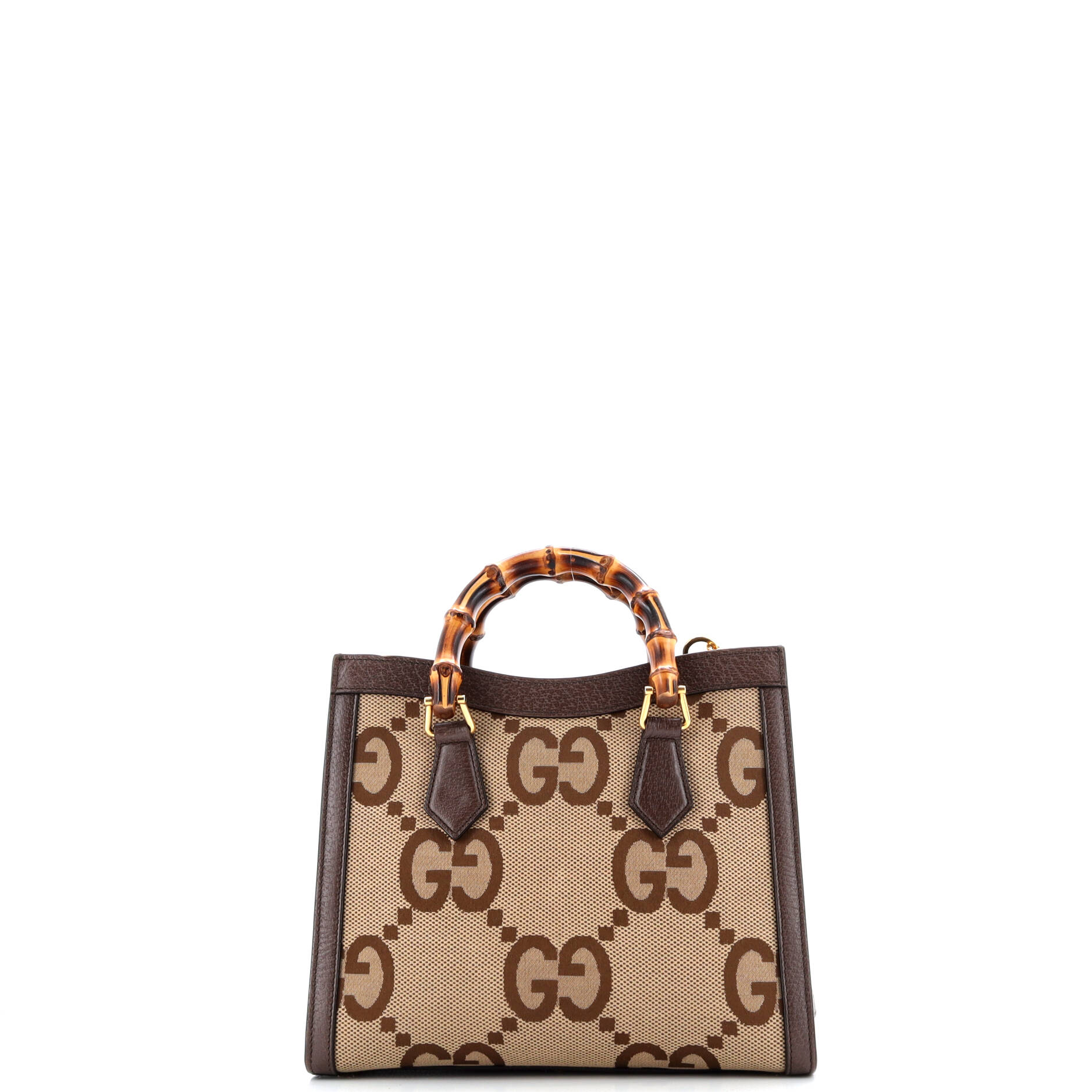 Diana NM Bamboo Handle Tote Jumbo GG Canvas Small