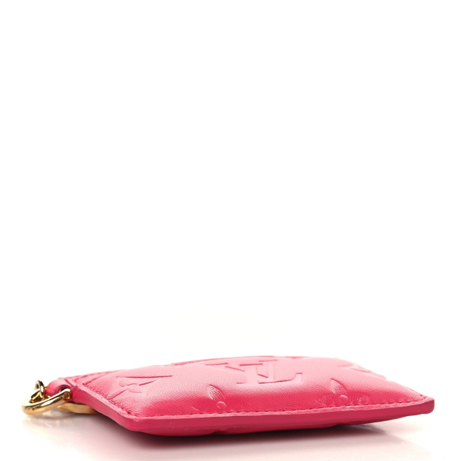 Lambskin Embossed Monogram Coussin Card Holder Bougainvillier