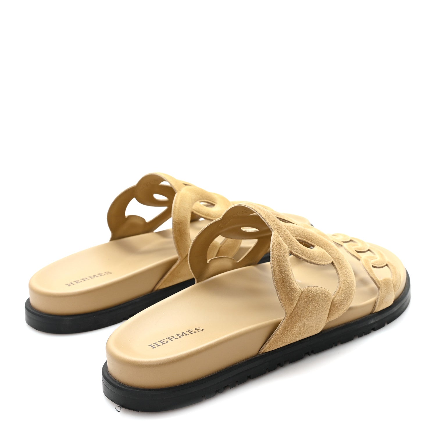 Suede Goatskin Extra Sandals 36 Beige Argile