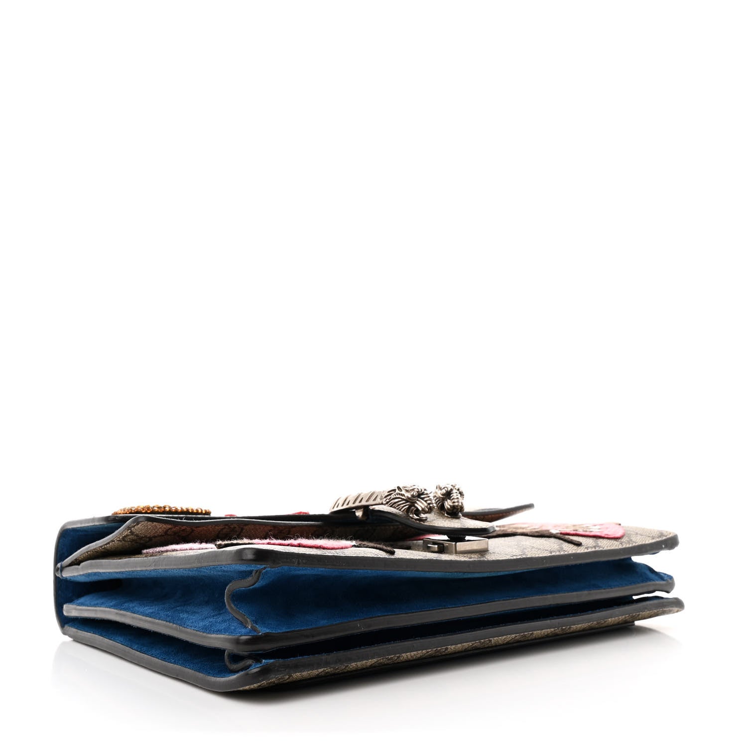 GG Supreme Monogram Embroidered Medium Dionysus Shoulder Bag Blue