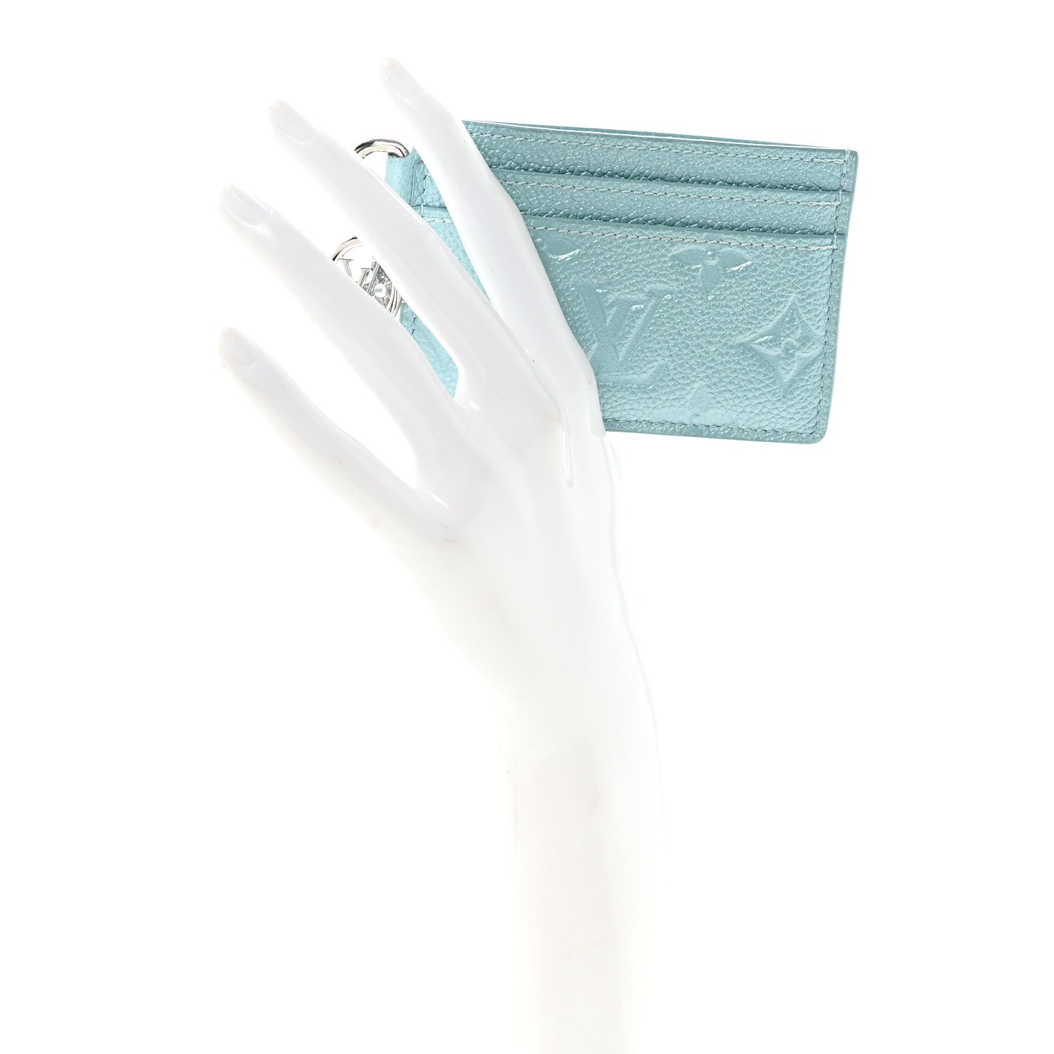 Empreinte Monogram LV Charms Card Holder Pearly Lagoon Turquoise