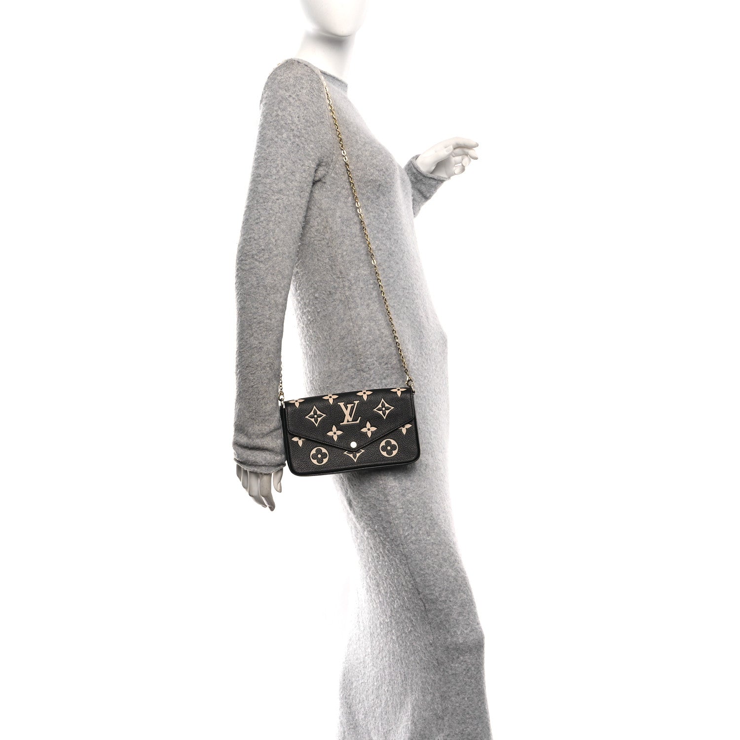 Empreinte Monogram Giant Felicie Pochette Black Beige