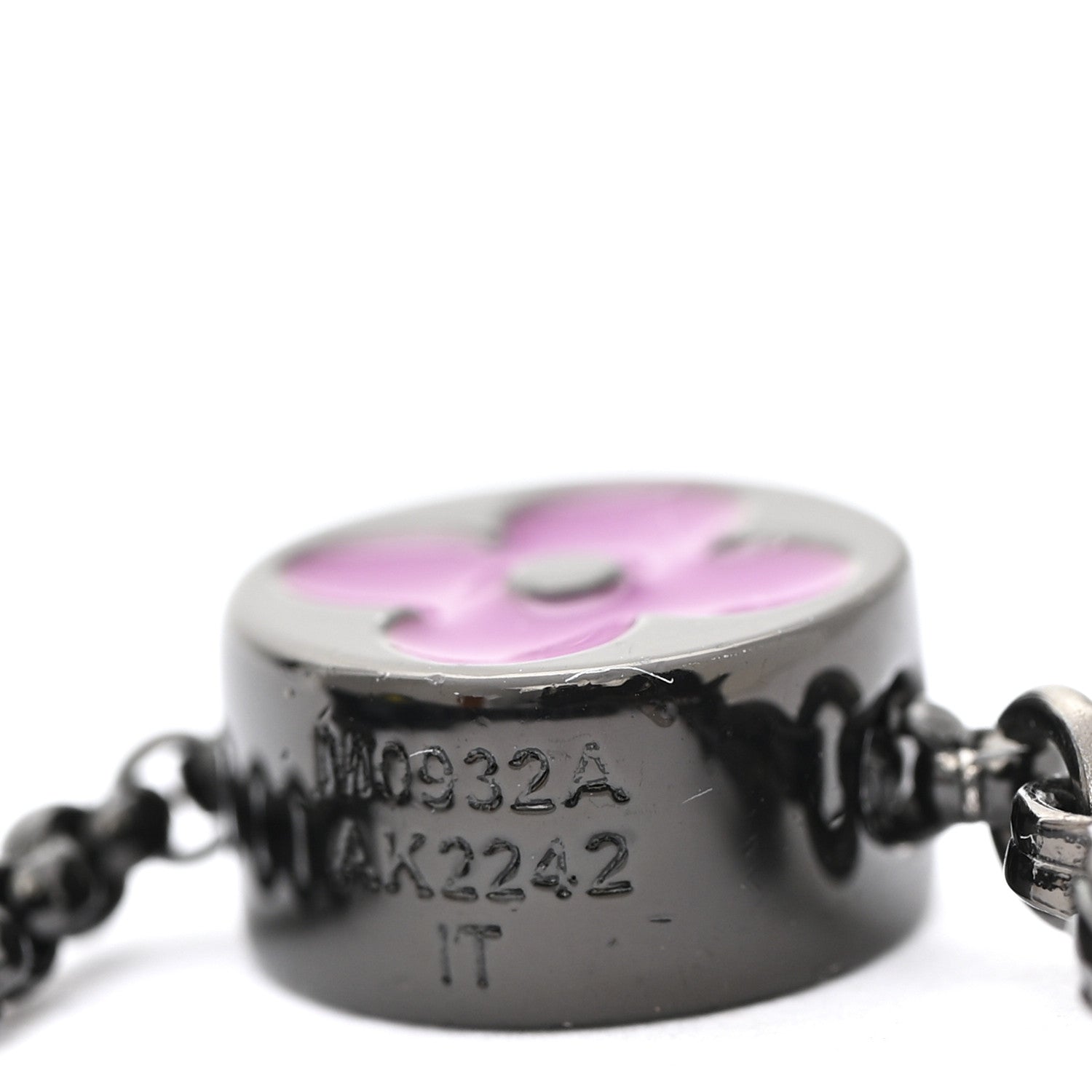 Metal Enamel Monogram Party Bracelet Black Multicolor