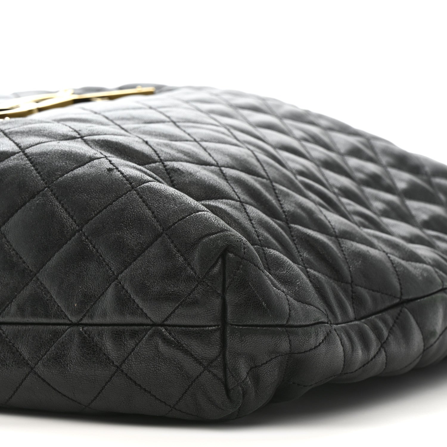 Lambskin Quilted Maxi Icare Shopping Tote Black