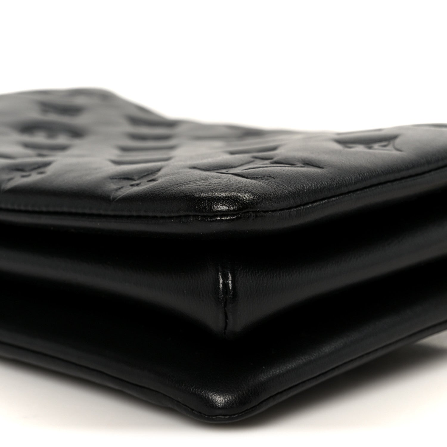 Lambskin Embossed Monogram Coussin BB Black